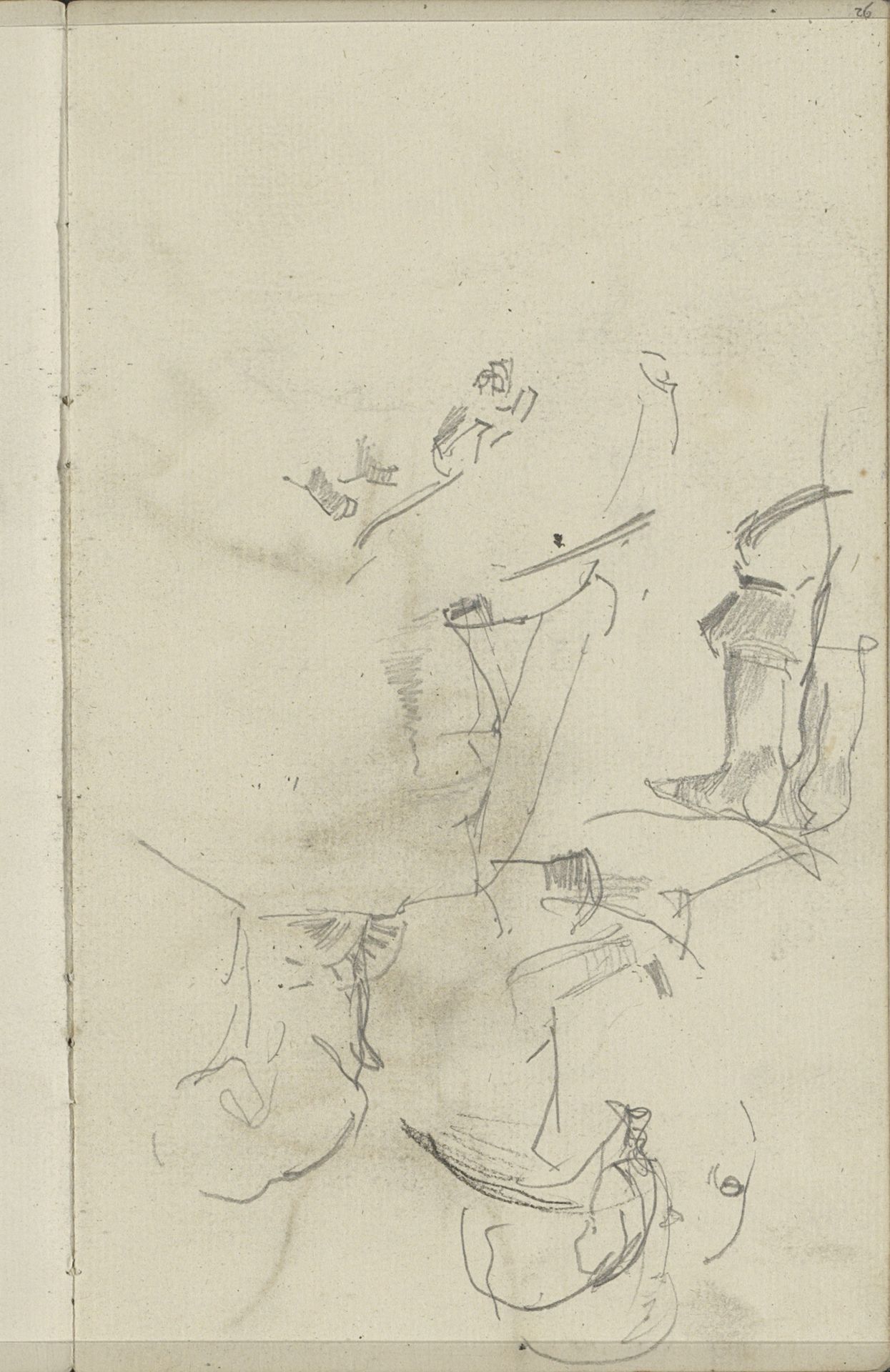 Studieblad met kinderen en een vrouw, op de rug gezien by George Hendrik Breitner