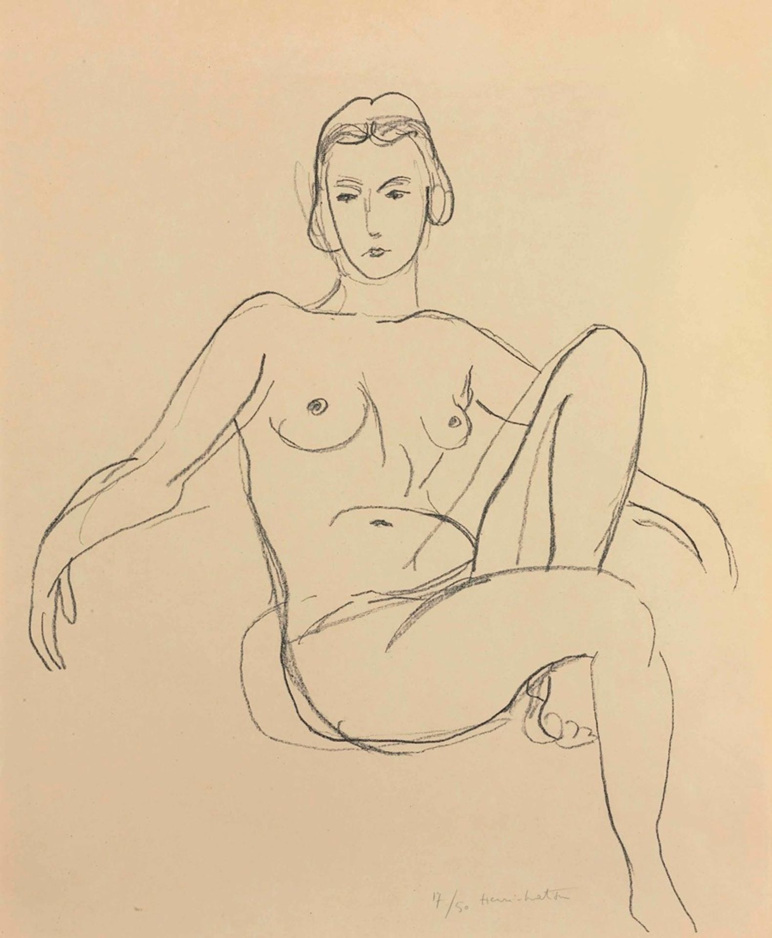 Nu assis les bras étendus by Henri Matisse