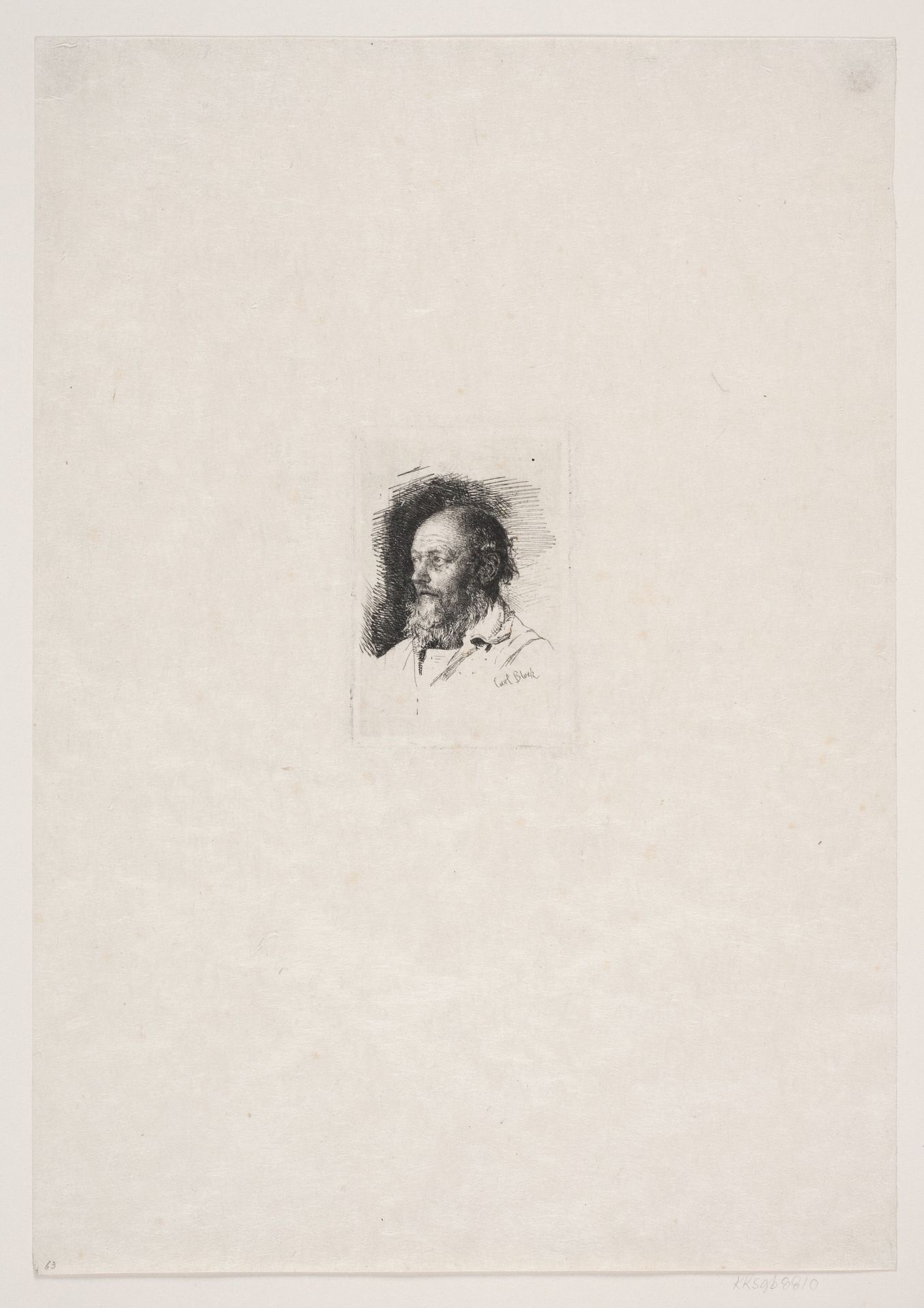 En gammel fisker. Brystbillede by Carl Bloch