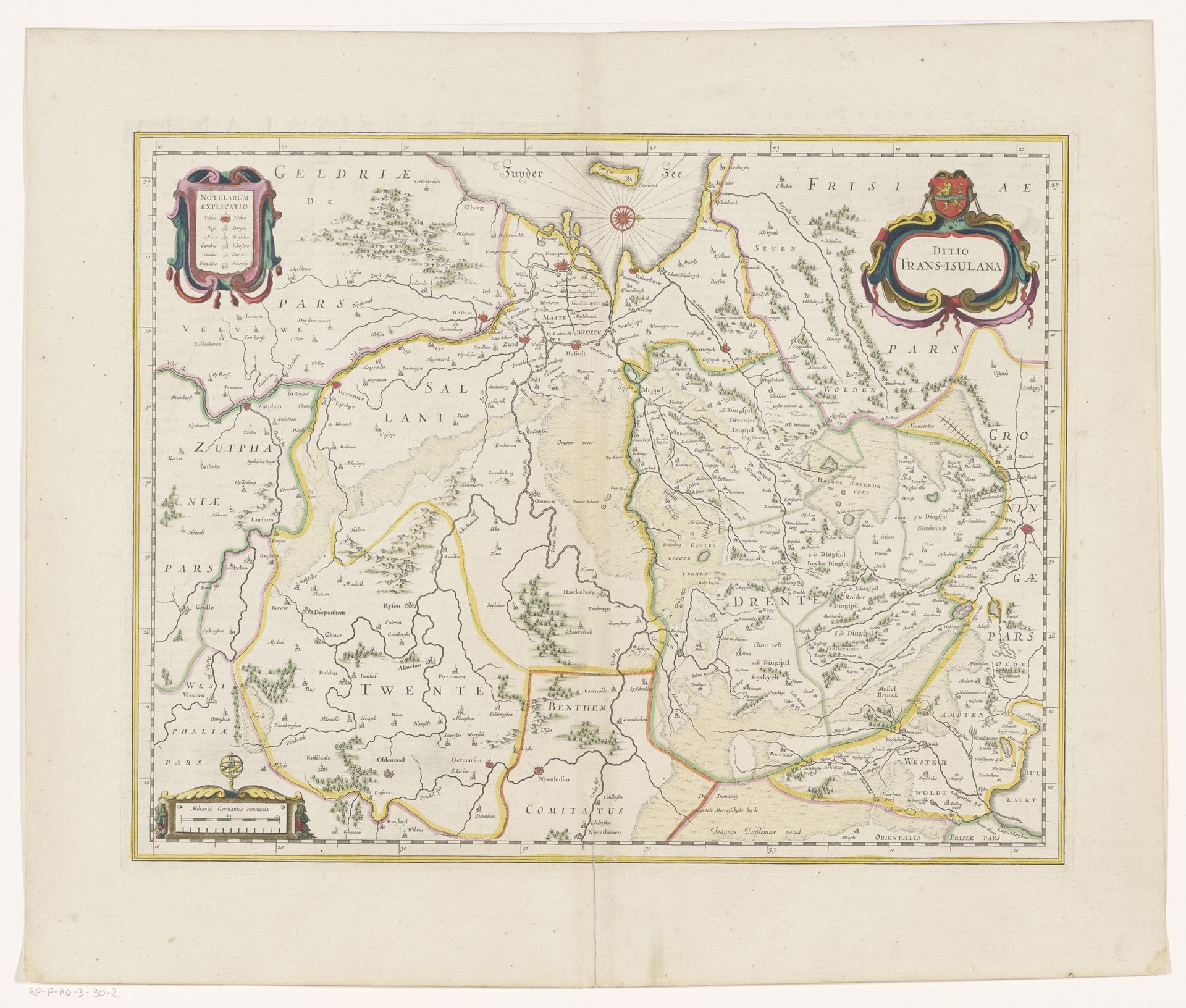 Kaart van Overijssel by Anonymous