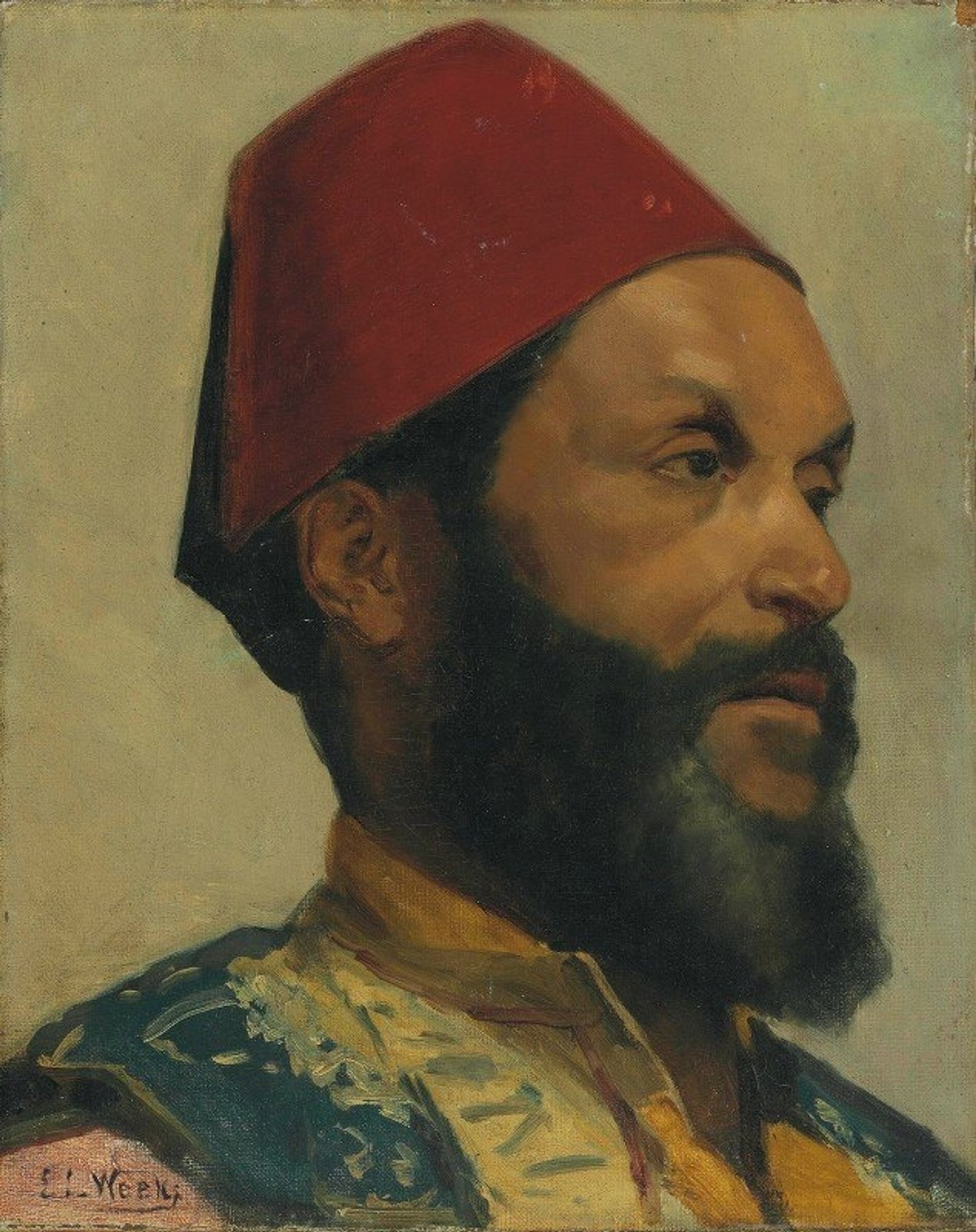 Portrait of a Turkish Man by Edwin Lord Weeks