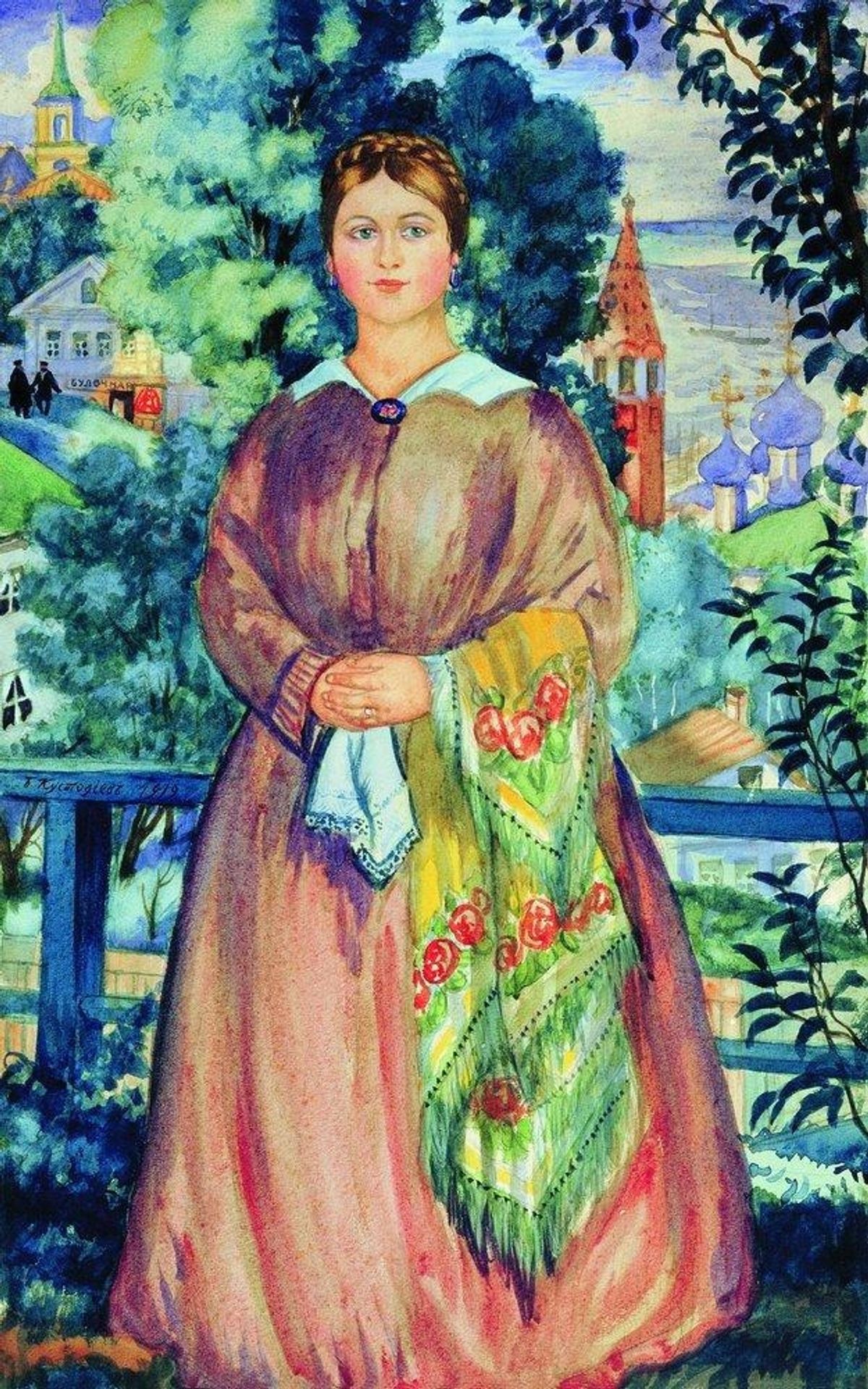 Mercahnt's Wife by Boris Kustodiev