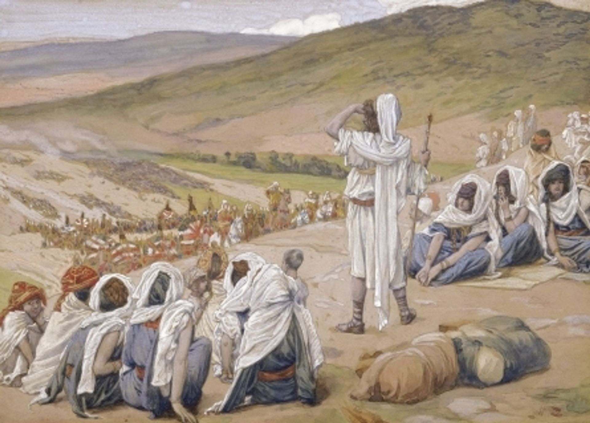 Jacob Sees Esau Coming to Meet Him by James Tissot