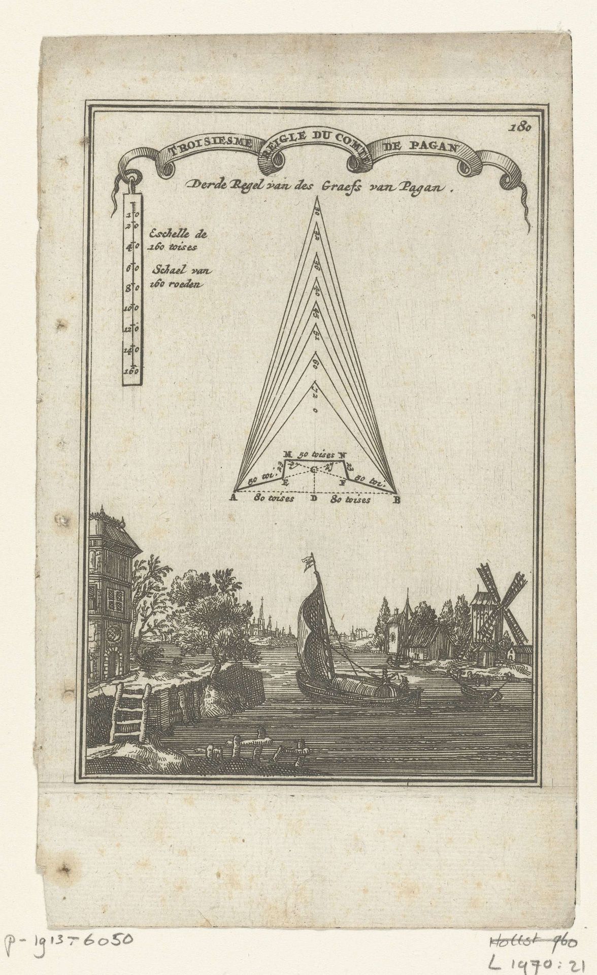 Illustratie voor 'Den Arbeid van Mars' van Allain Manesson Mallet by Romeyn de Hooghe