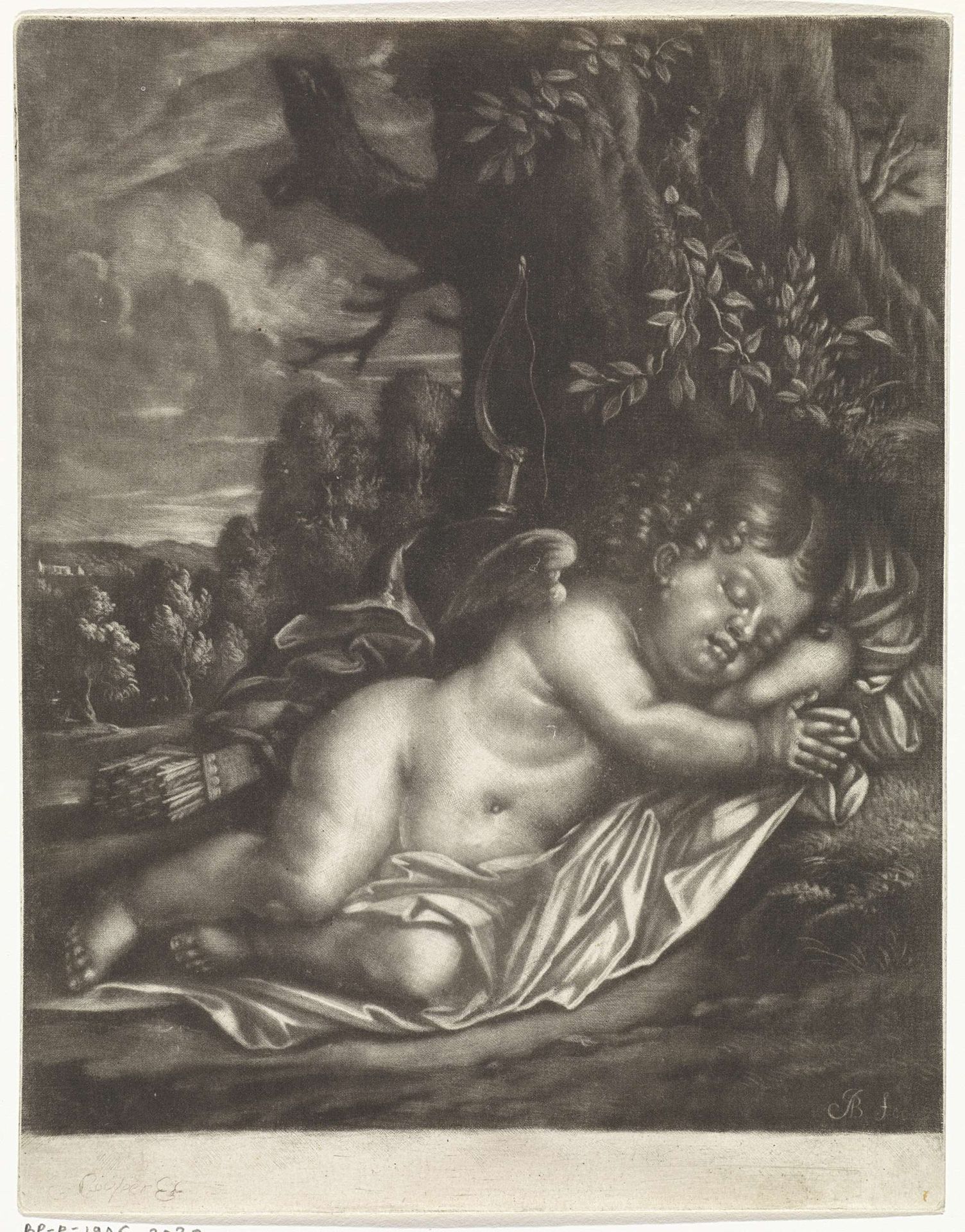Slapende Amor by Jan van der Bruggen