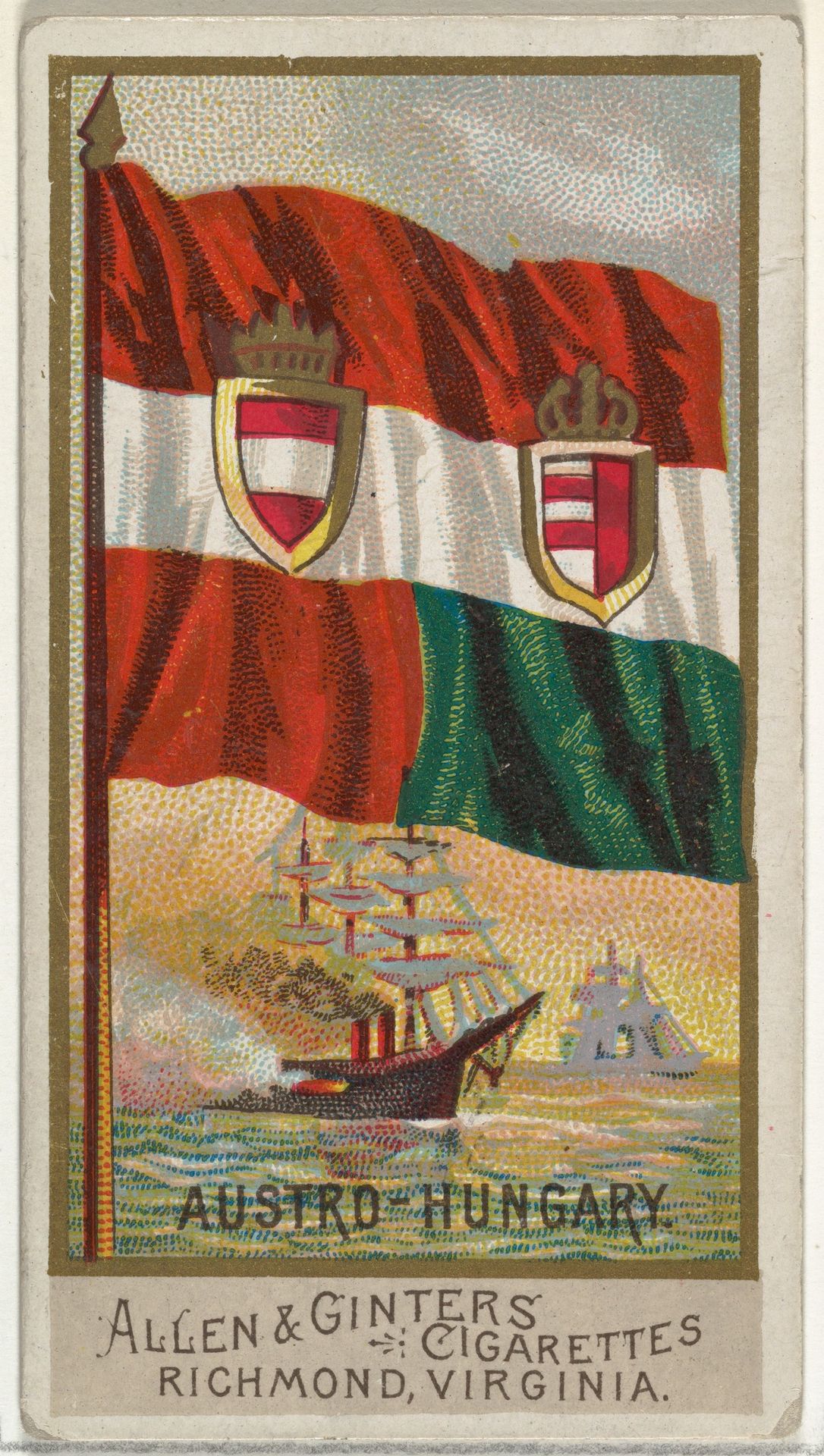 Austro-Hungary, from Flags of All Nations, Series 2 (N10) for Allen & Ginter Cigarettes Brands by Allen & Ginter