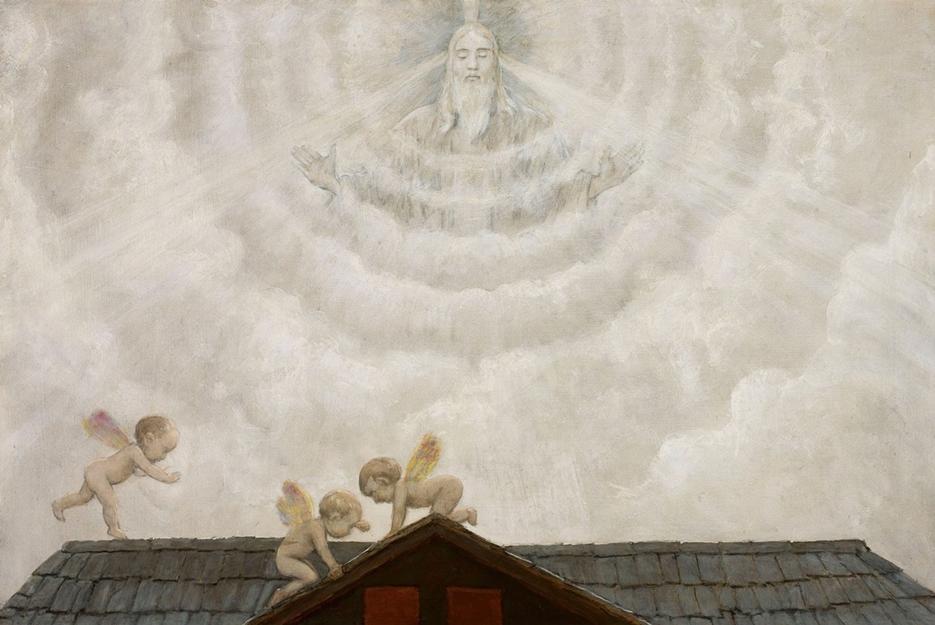God the Father above the shed by Hans Thoma