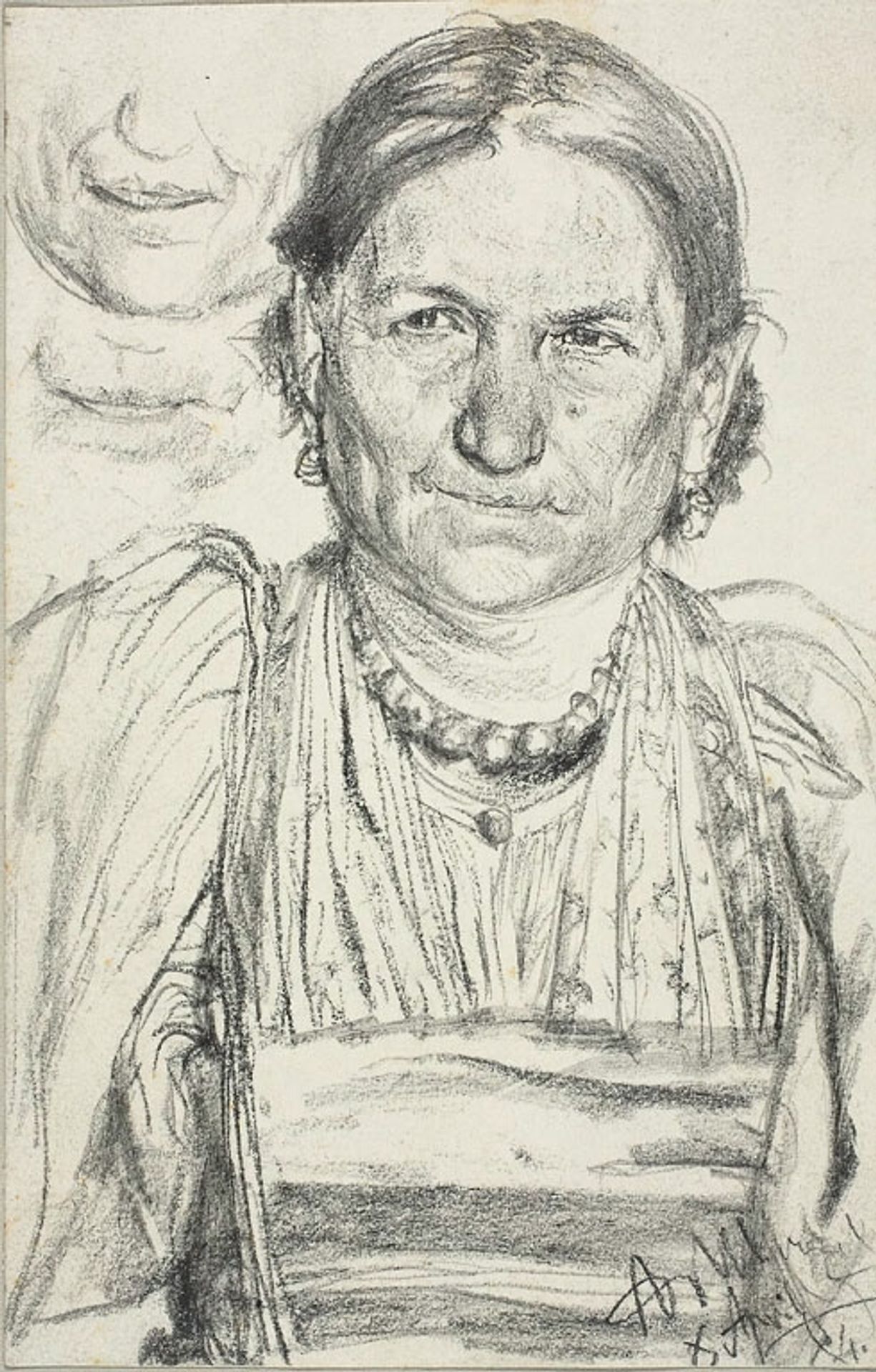Portrait of a Peasant Woman by Adolph Menzel