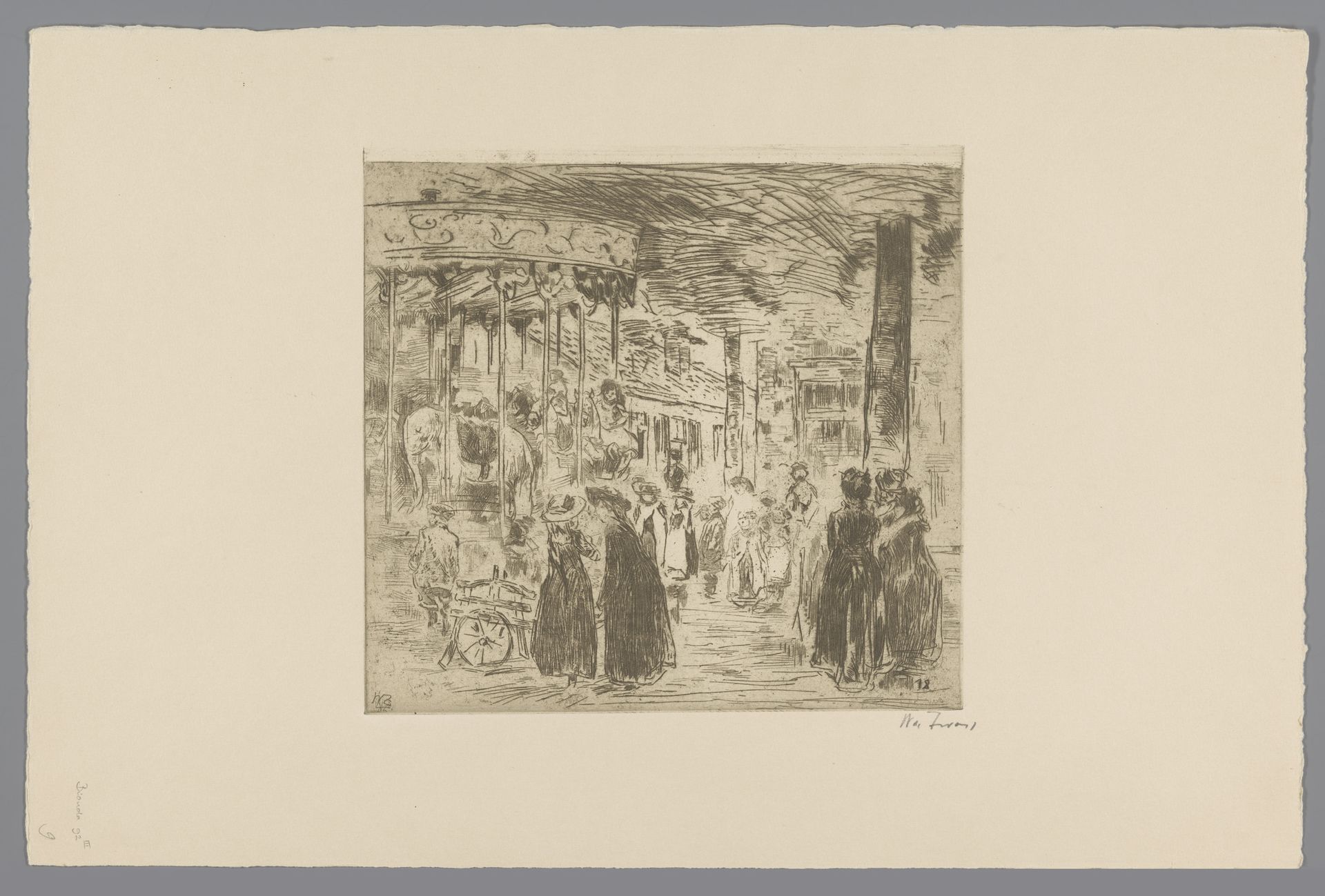 Kermis met draaimolen by Willem de Zwart