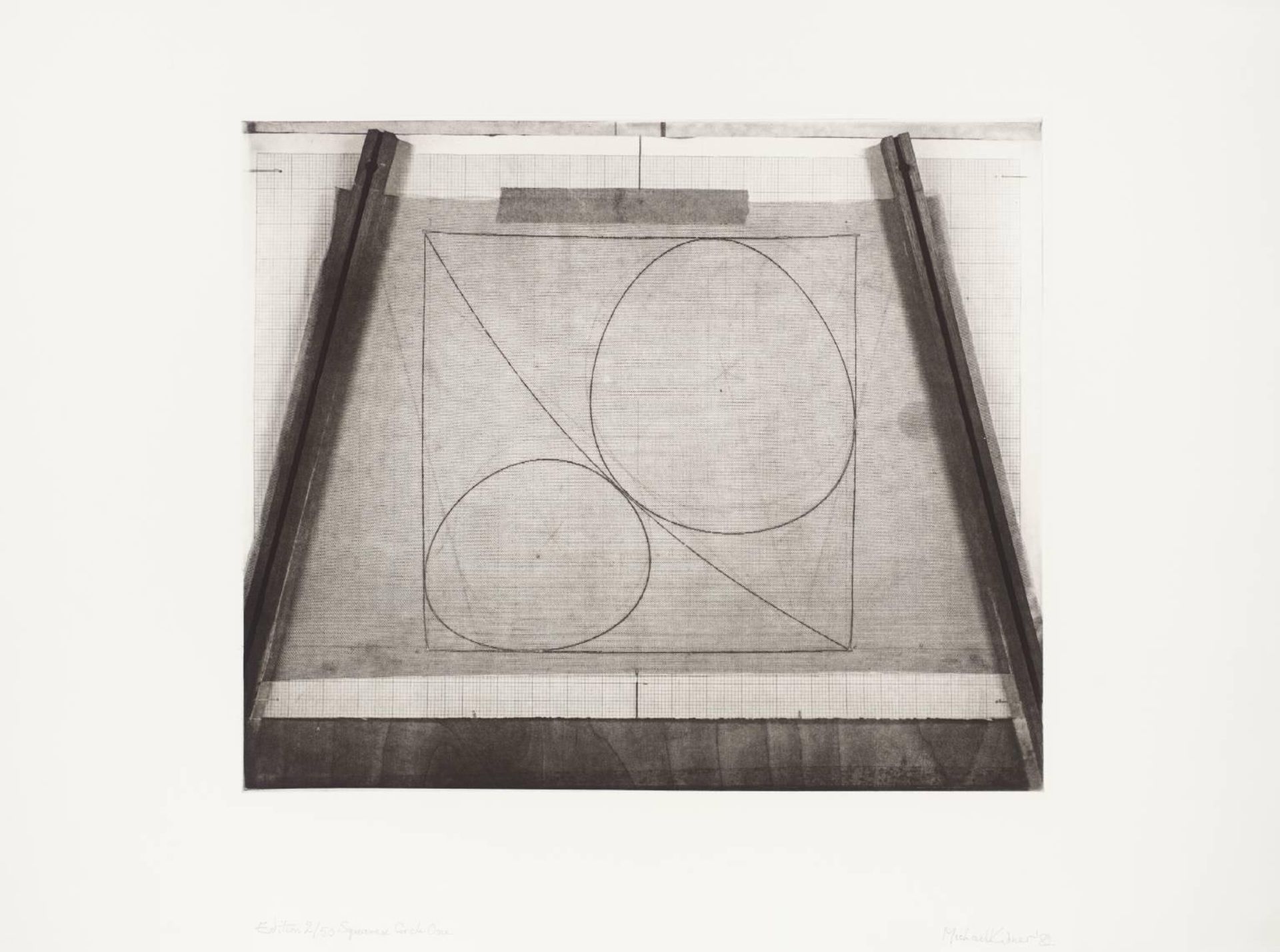 Square and Circle One by  Michael Kidner