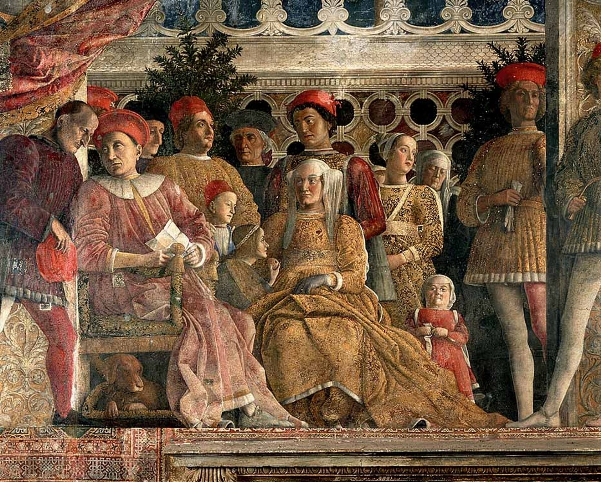 The court of the Gonzaga (detail) by Andrea Mantegna