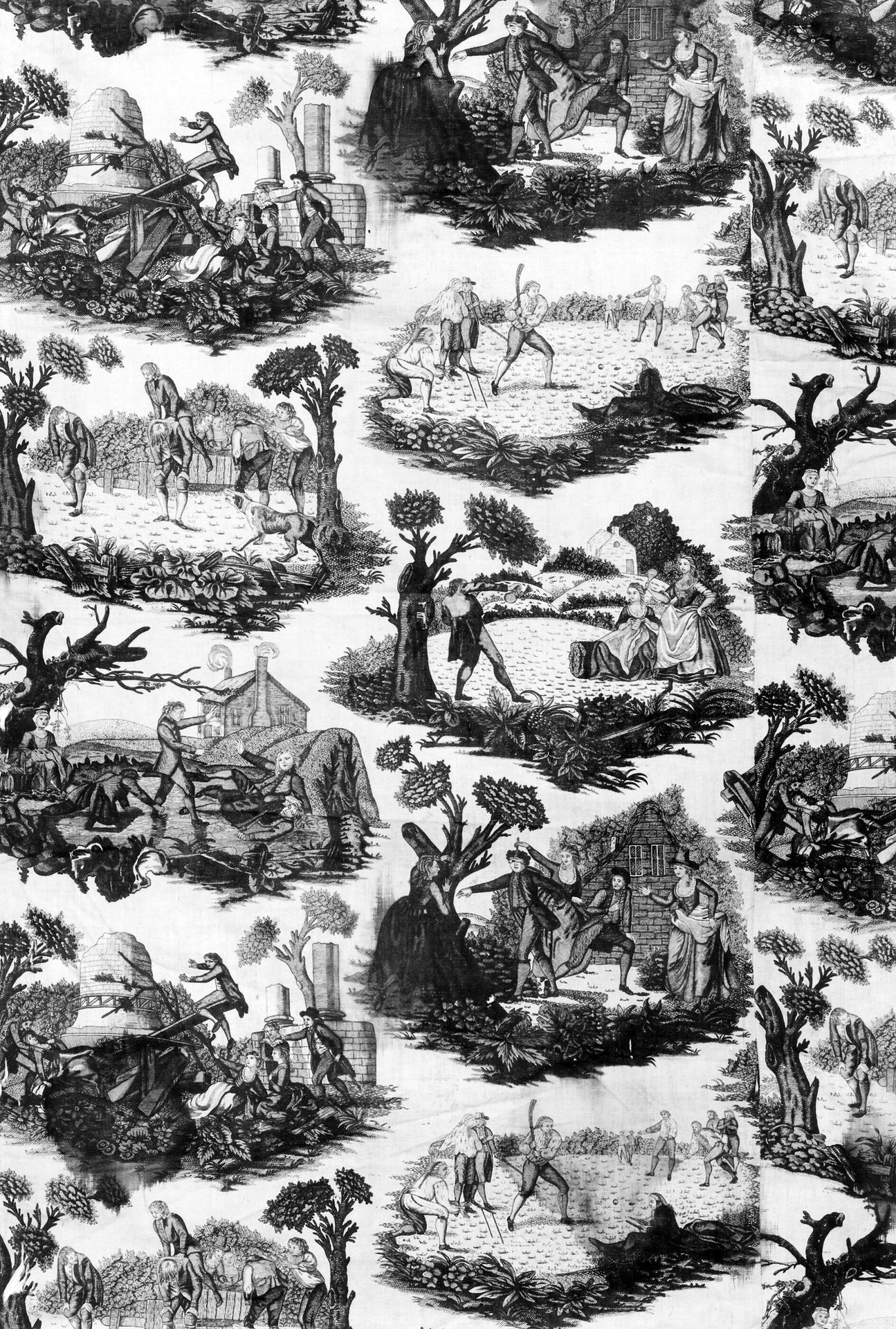 Outdoor Sports and Pastimes (Furnishing Fabric) by Francis Hayman