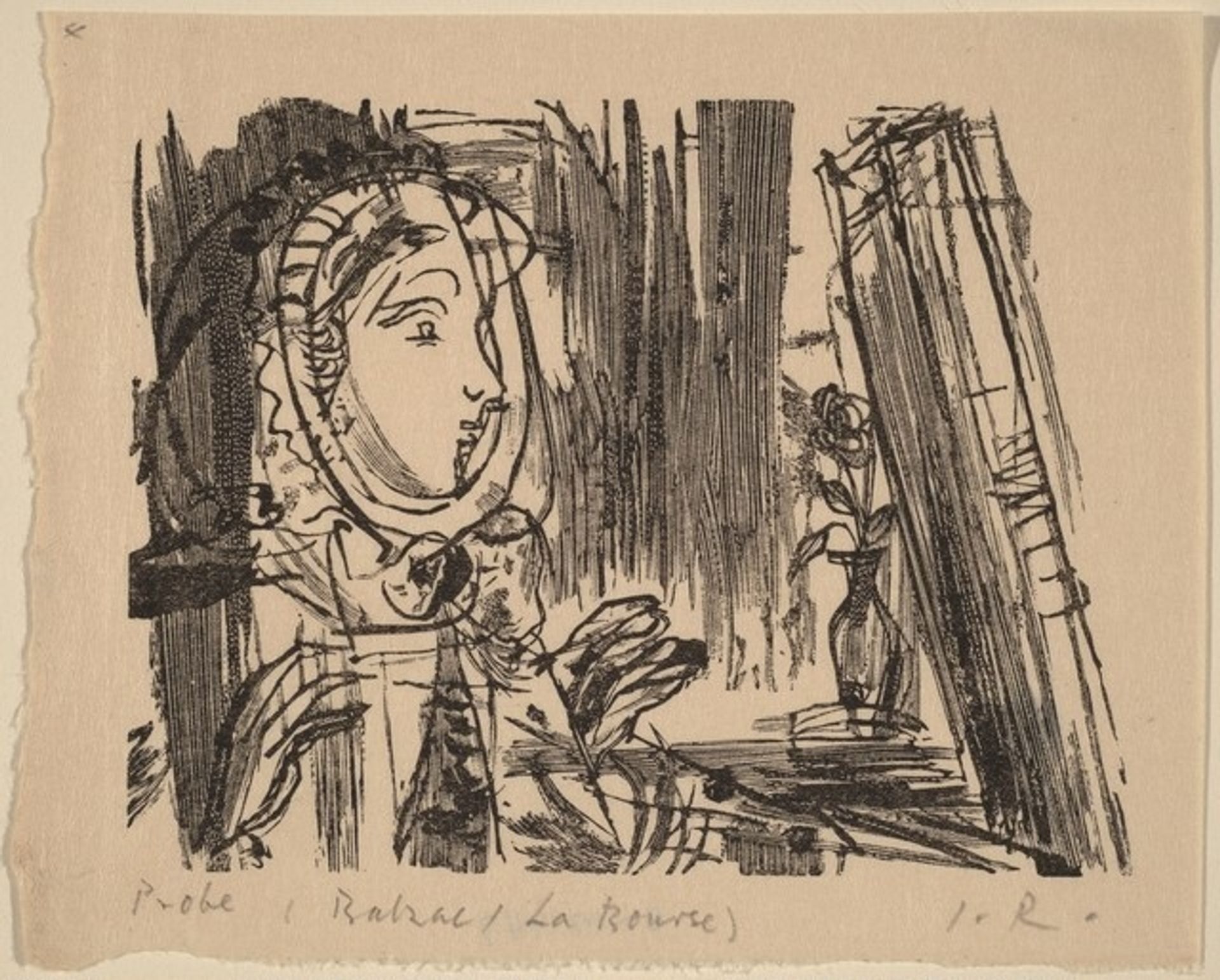 Illustration to Balzac, "La Bourse" by Imre Reiner