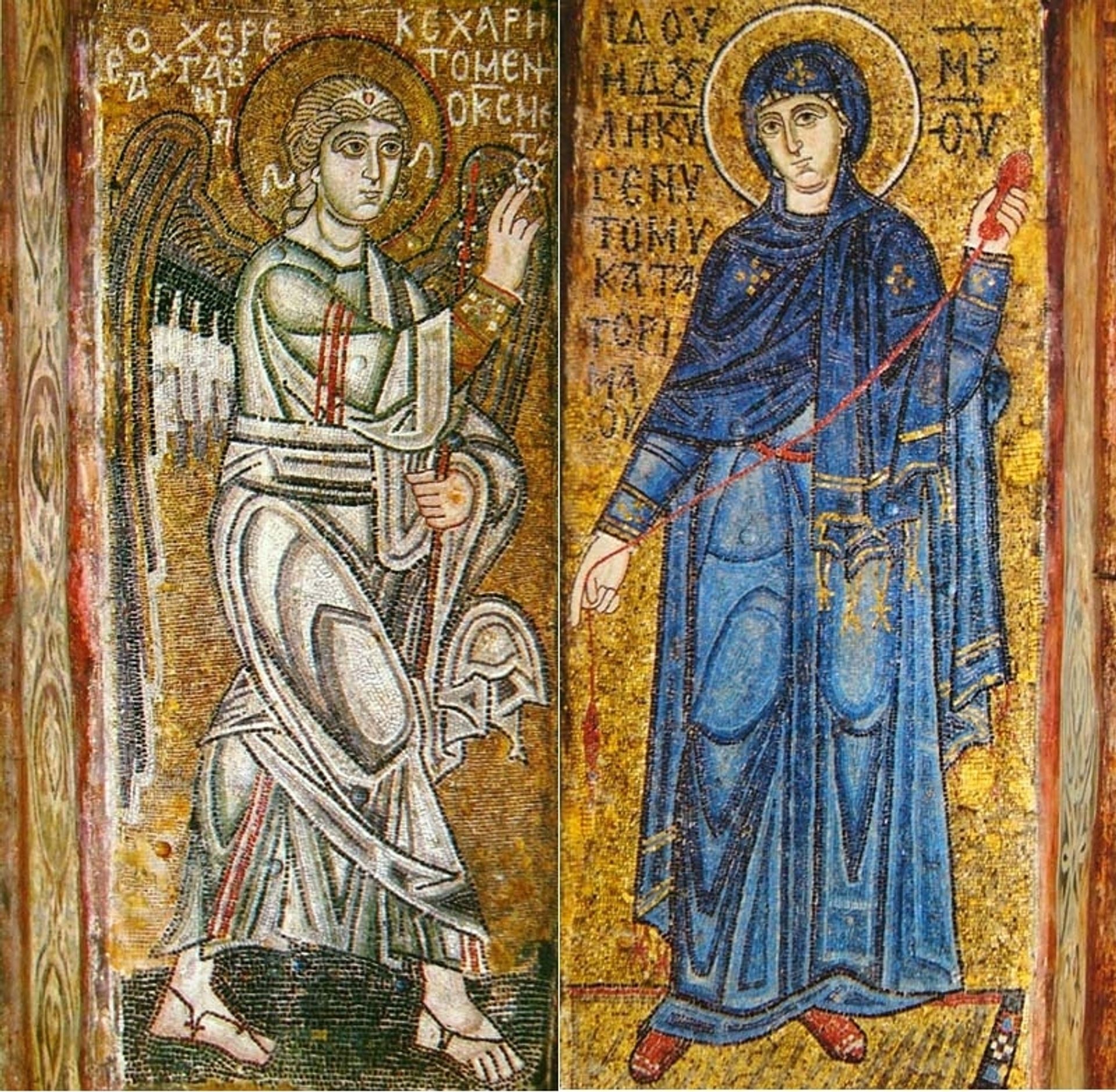 Annunciation by Byzantine Mosaics