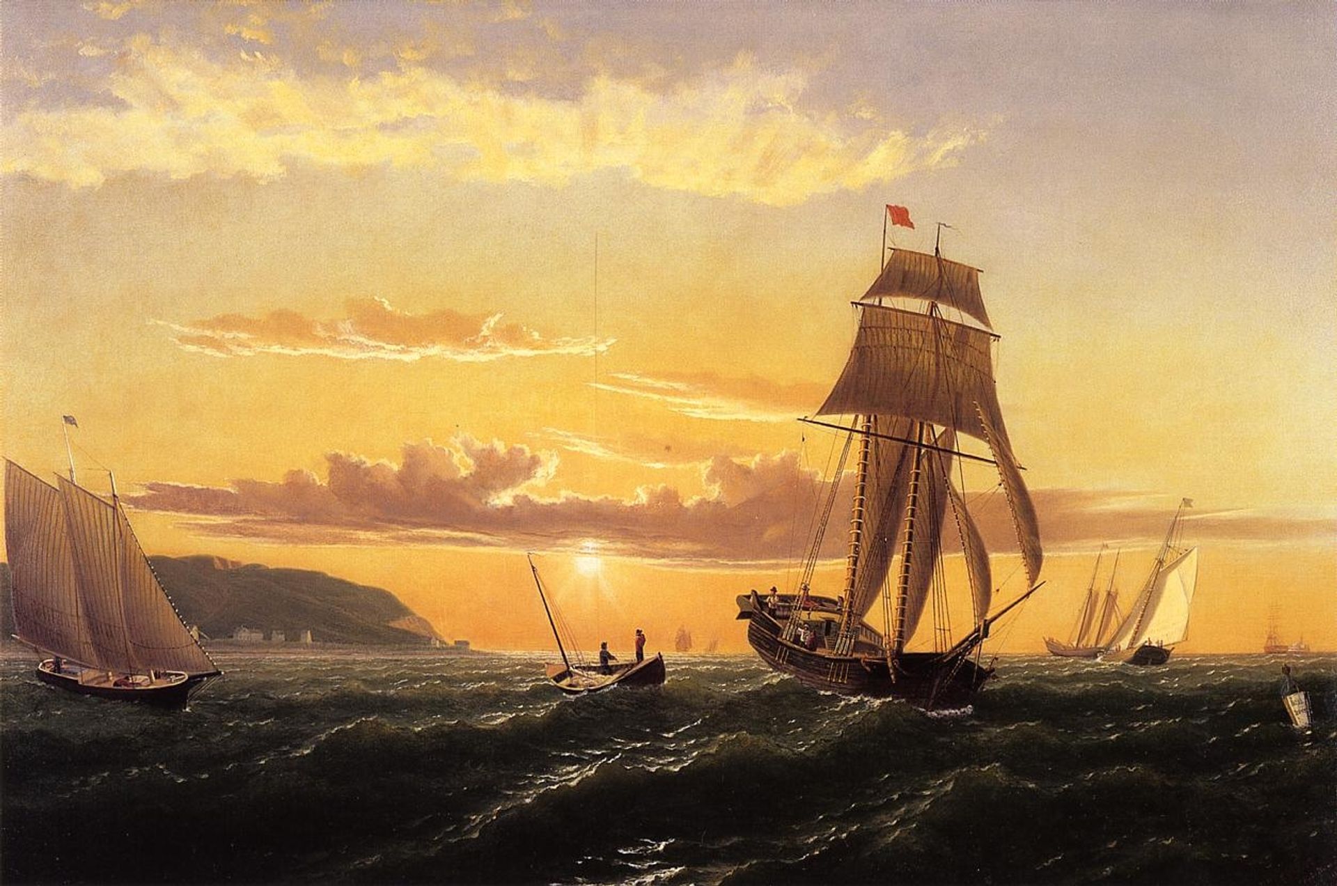 Sunrise on the Bay of Fundy by William Bradford