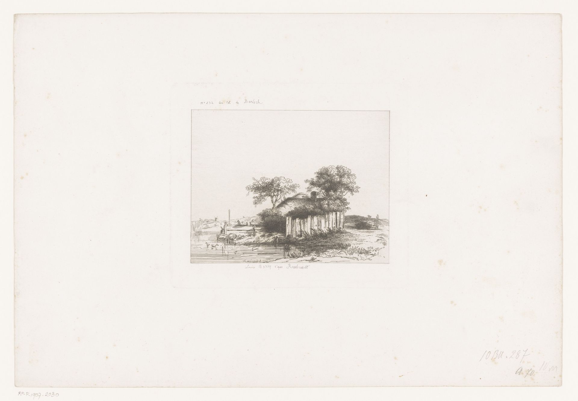 Boerderij met witte schutting by Louis Marvy