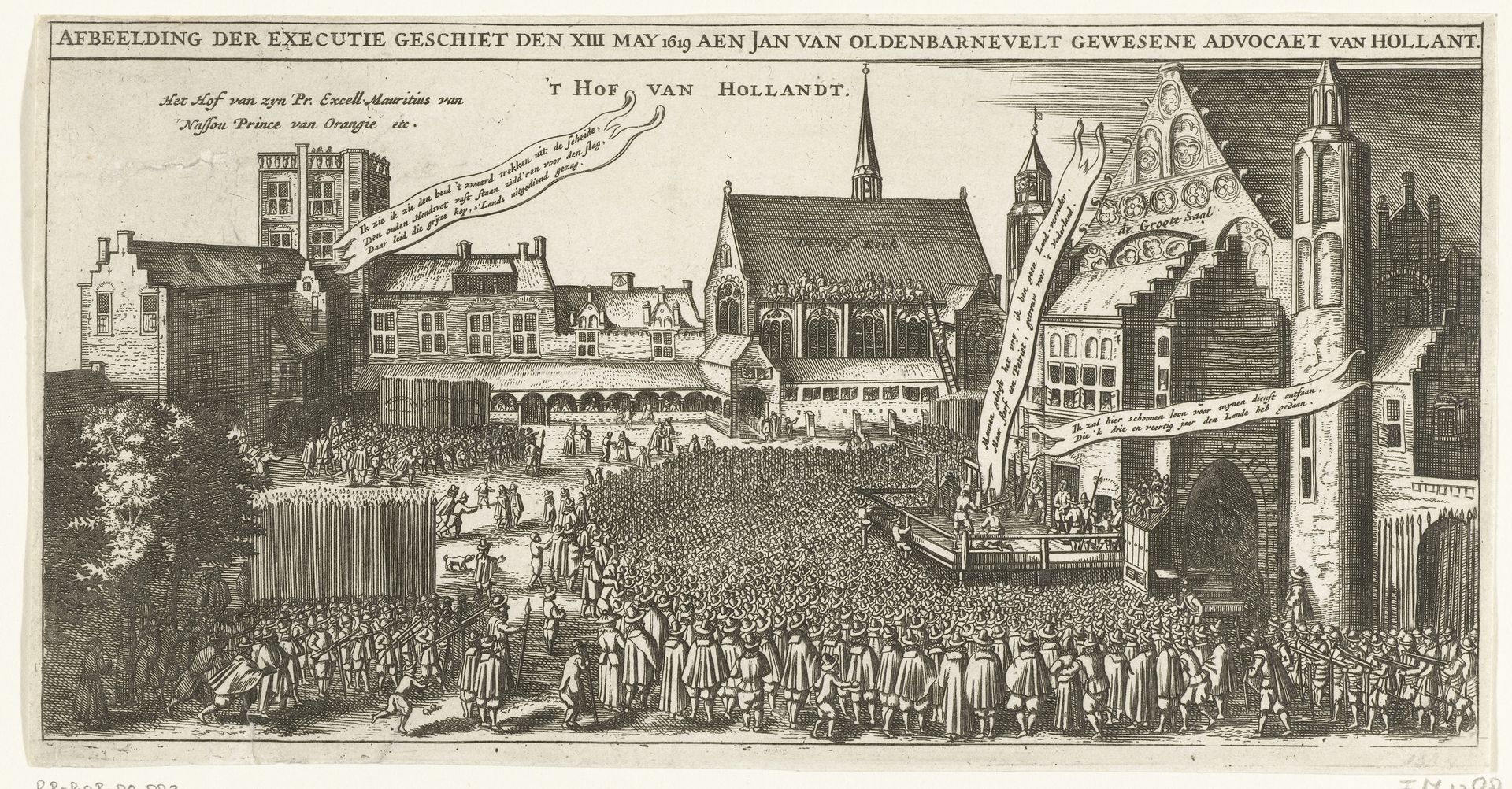 De onthoofding van Johan van Oldenbarnevelt, 1619 by Anonymous