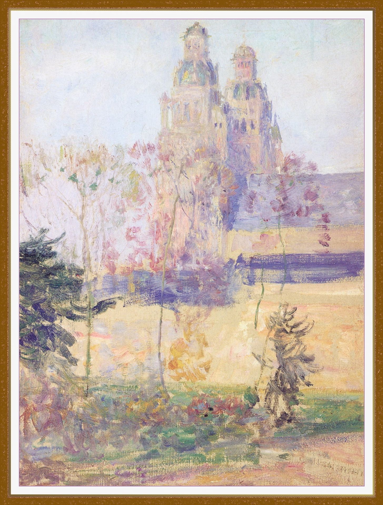 Study for 'The Cathedral Tours' by Rose O'Neill