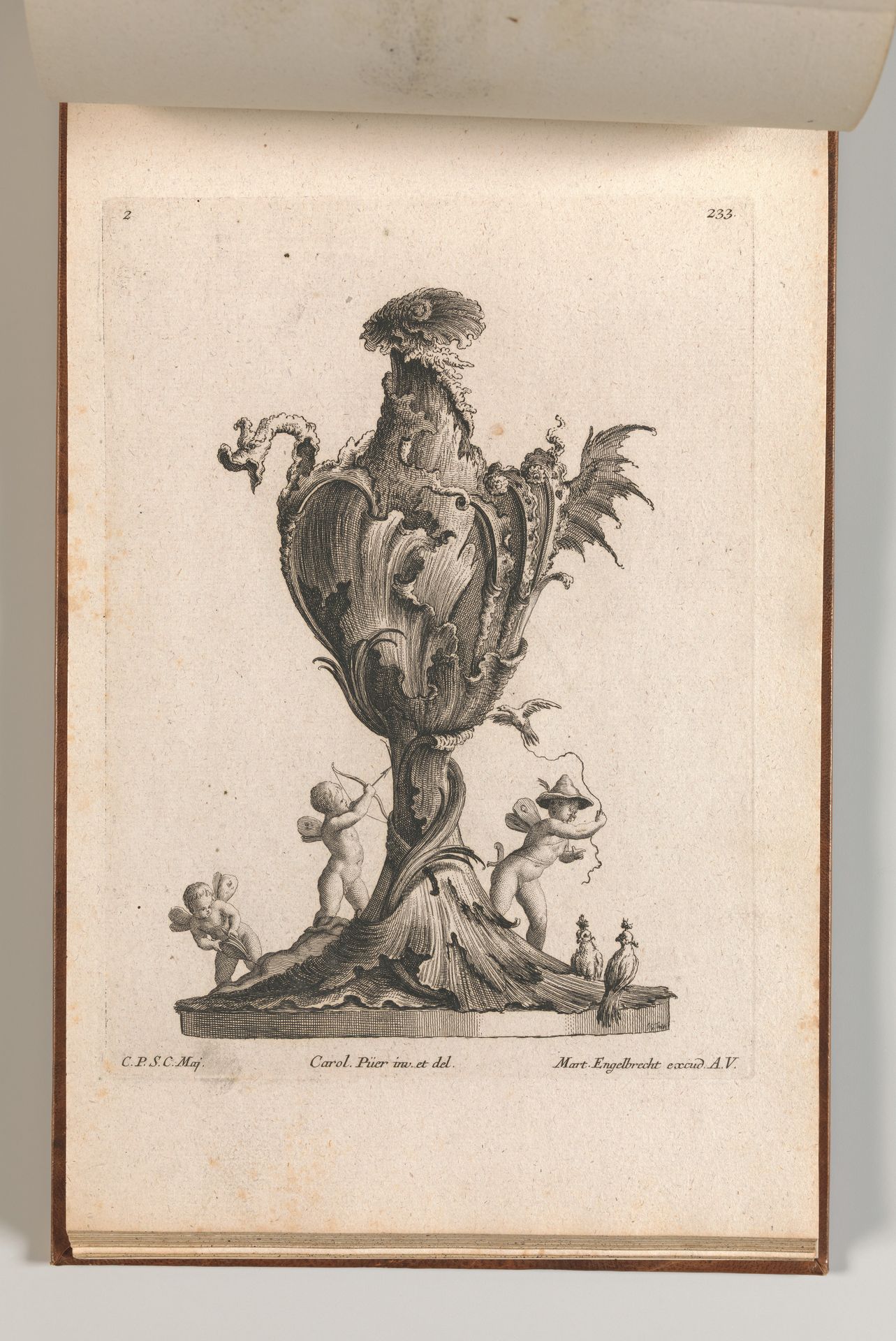 Design for a large Vase or Ewer representing 'Air', Plate 2 from: 'Neu inventierte Vasi auf die neueste manier' by Jacob Gottlieb Thelot