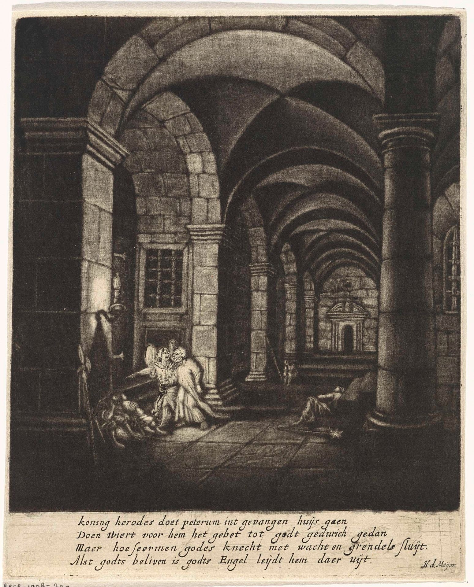 Bevrijding van Petrus uit de gevangenis by Harmen de Mayer