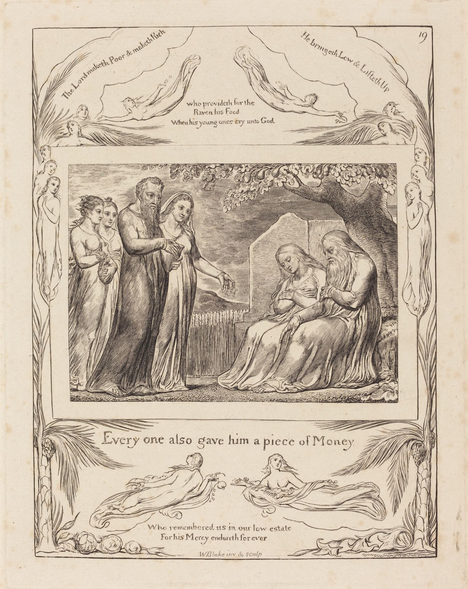 Job Accepting Charity by William Blake