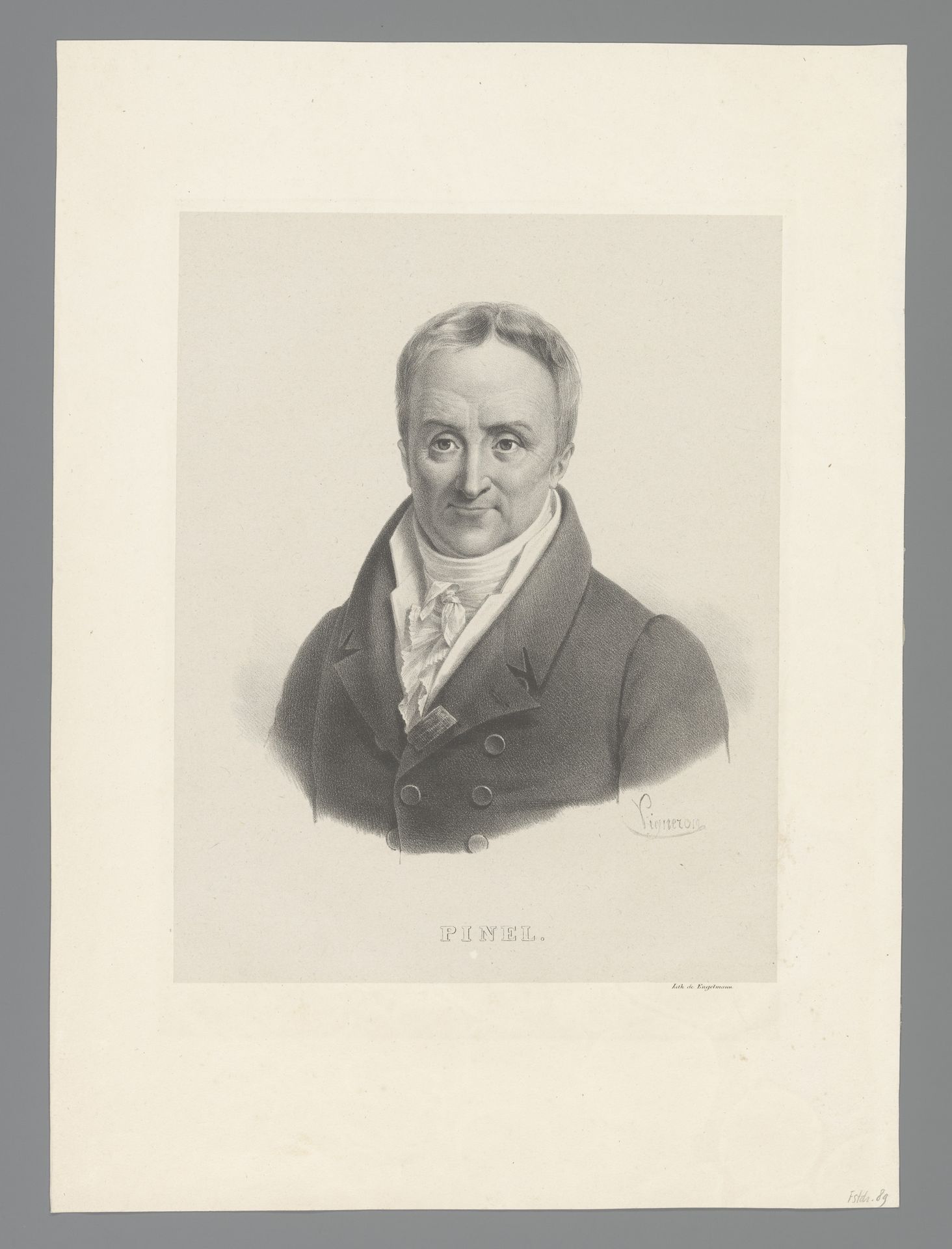 Portret van Philippe Pinel by Pierre Roch Vigneron