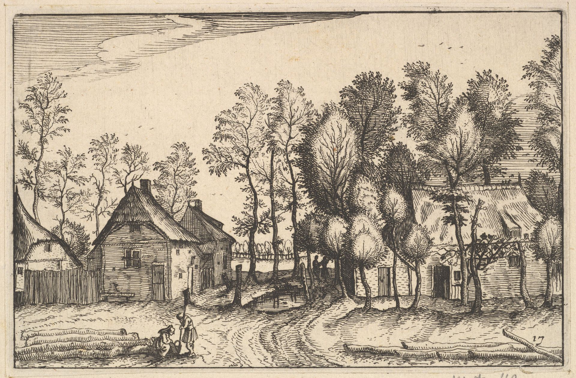 Landscape with Hewed Trees, plate17 from "Regiunculae et Villae Aliquot Ducatus Brabantiae" by Claes Jansz. Visscher