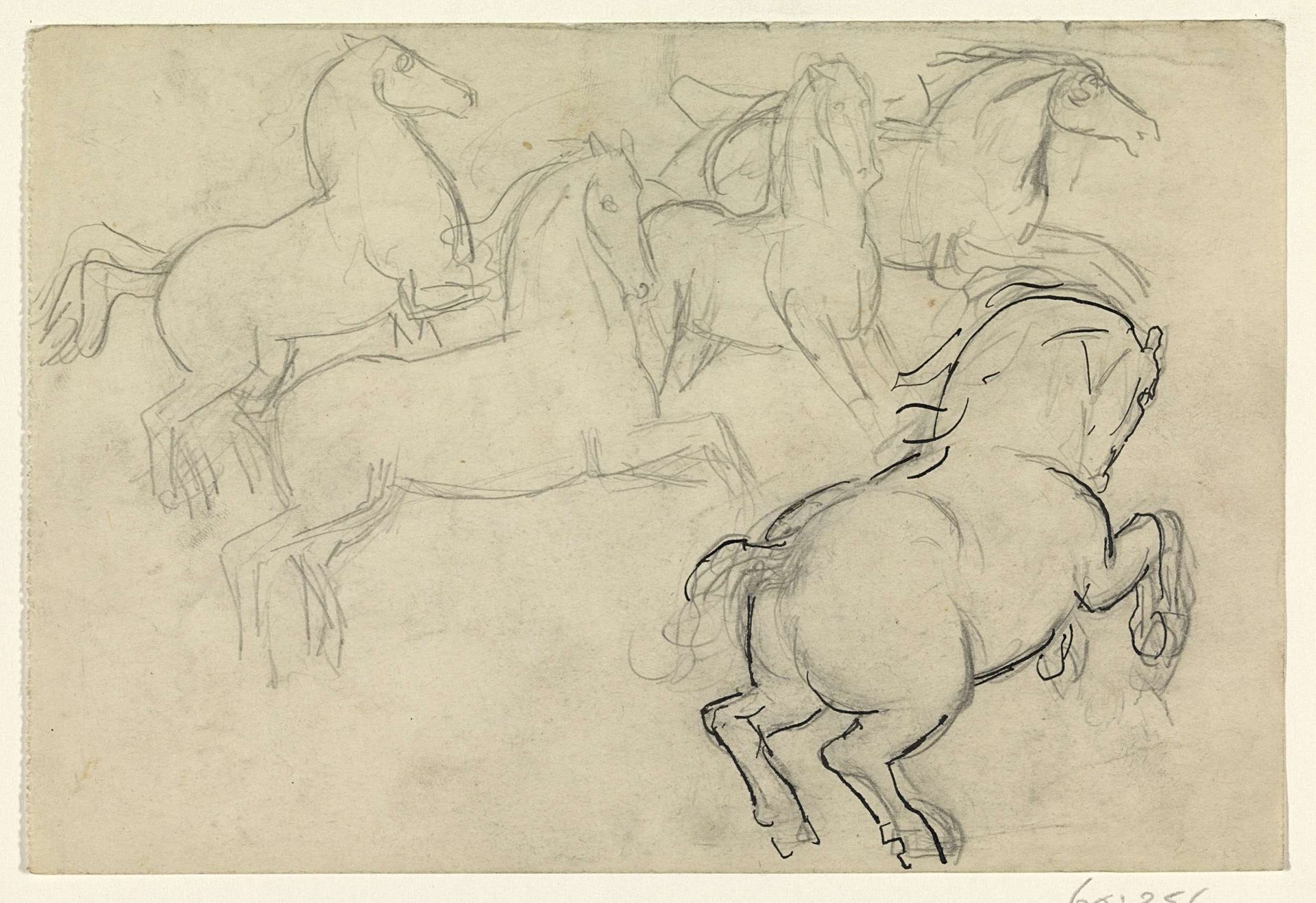 Galopperende paarden by Leo Gestel