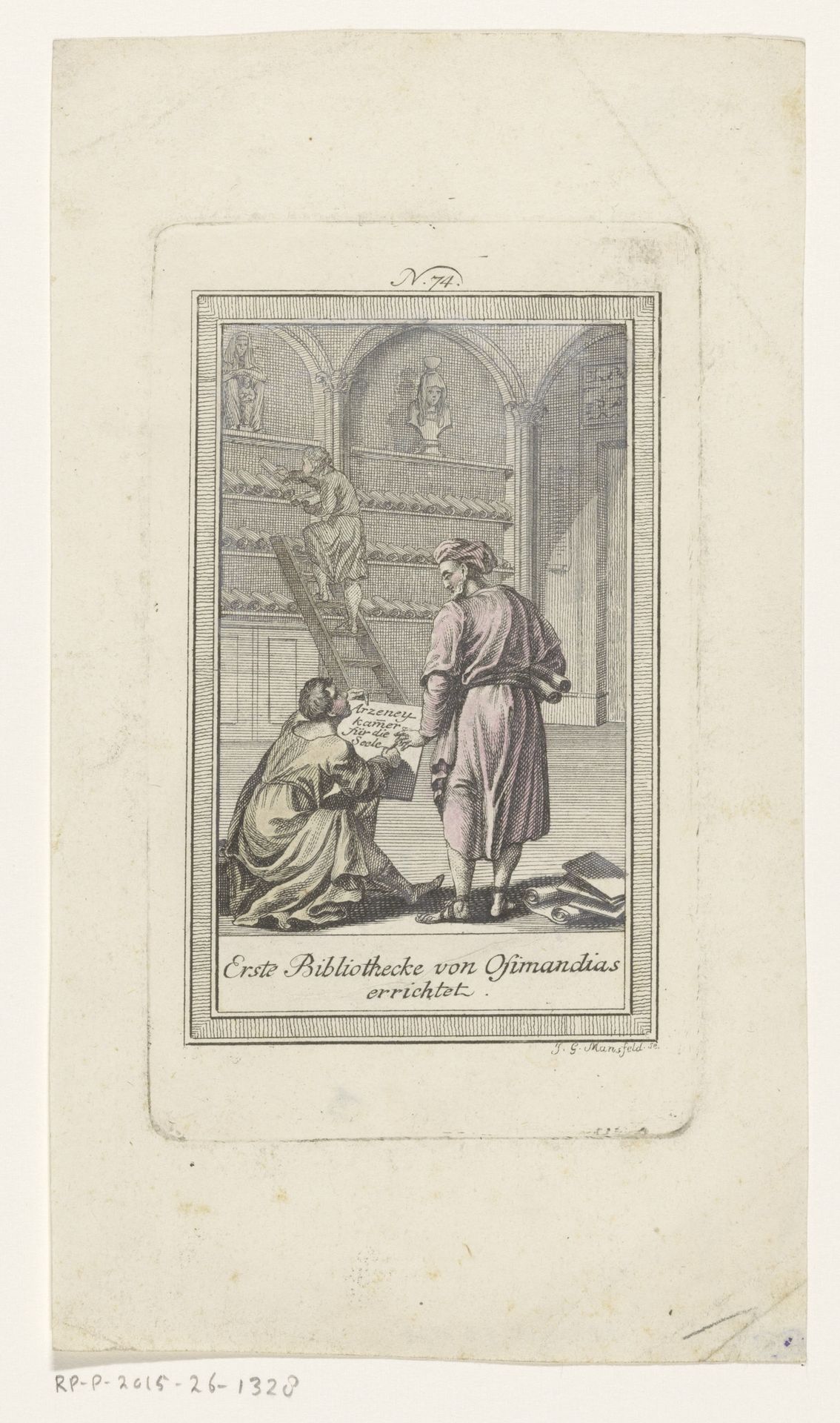 Bibliotheek van Ozymandias by Johann Georg Mannsfeld