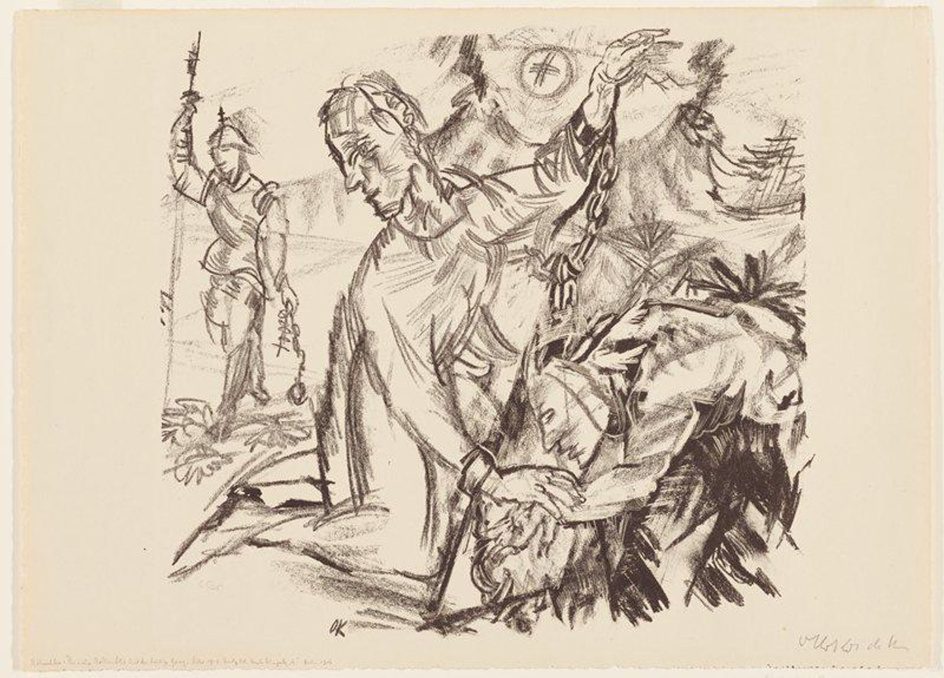 Columbus and St. George by Oskar Kokoschka