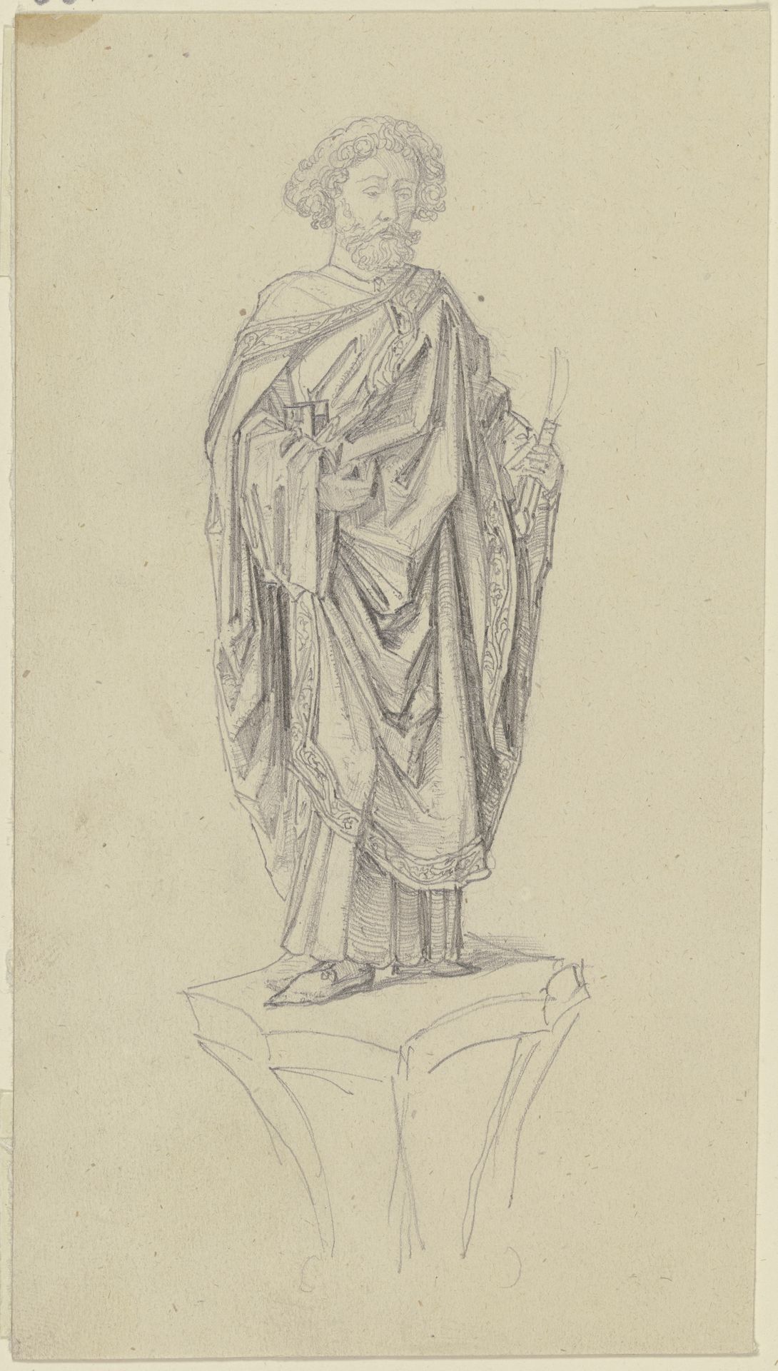 Figur eines Heiligen Bartholomäus by Peter Becker