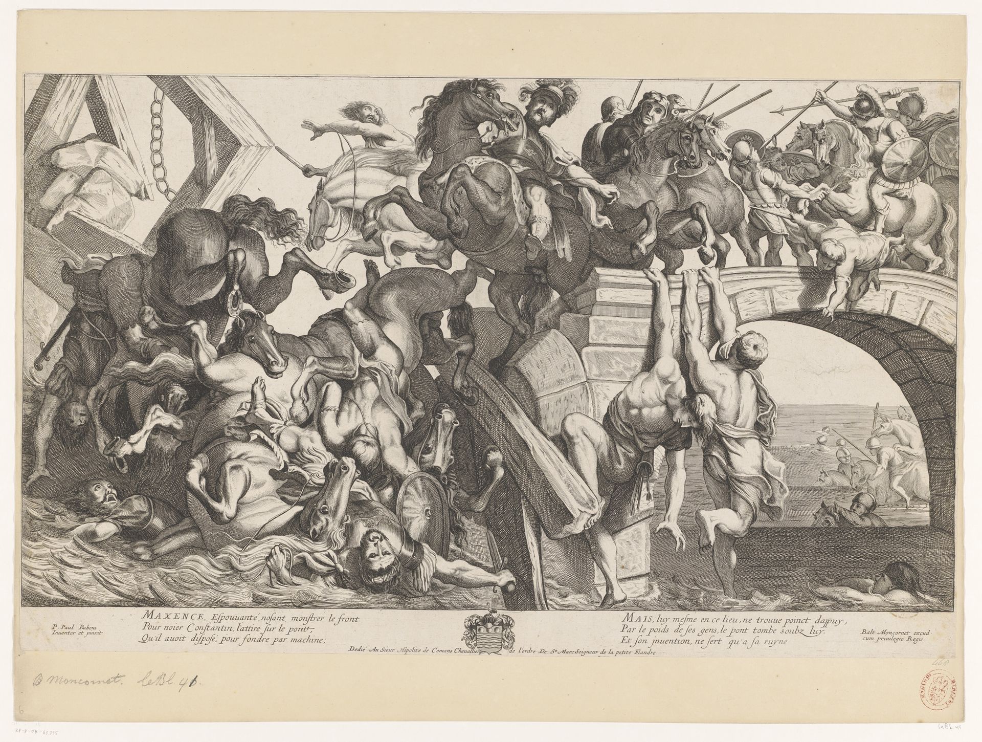 Nederlaag van Maxentius by Balthazar Moncornet