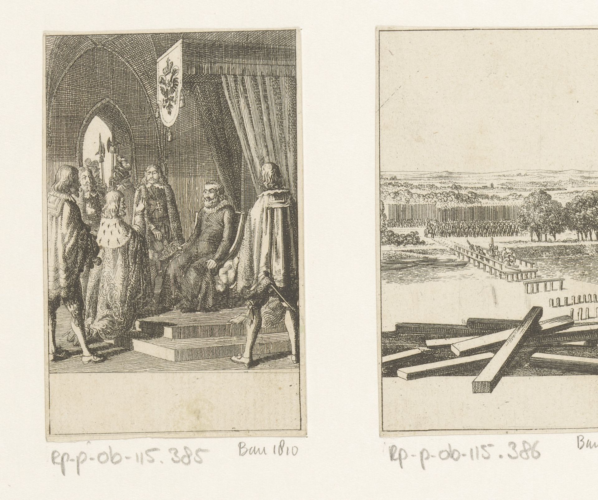 Ottokar II knielt voor koning Rudolf I van Habsburg by Daniel Nikolaus Chodowiecki
