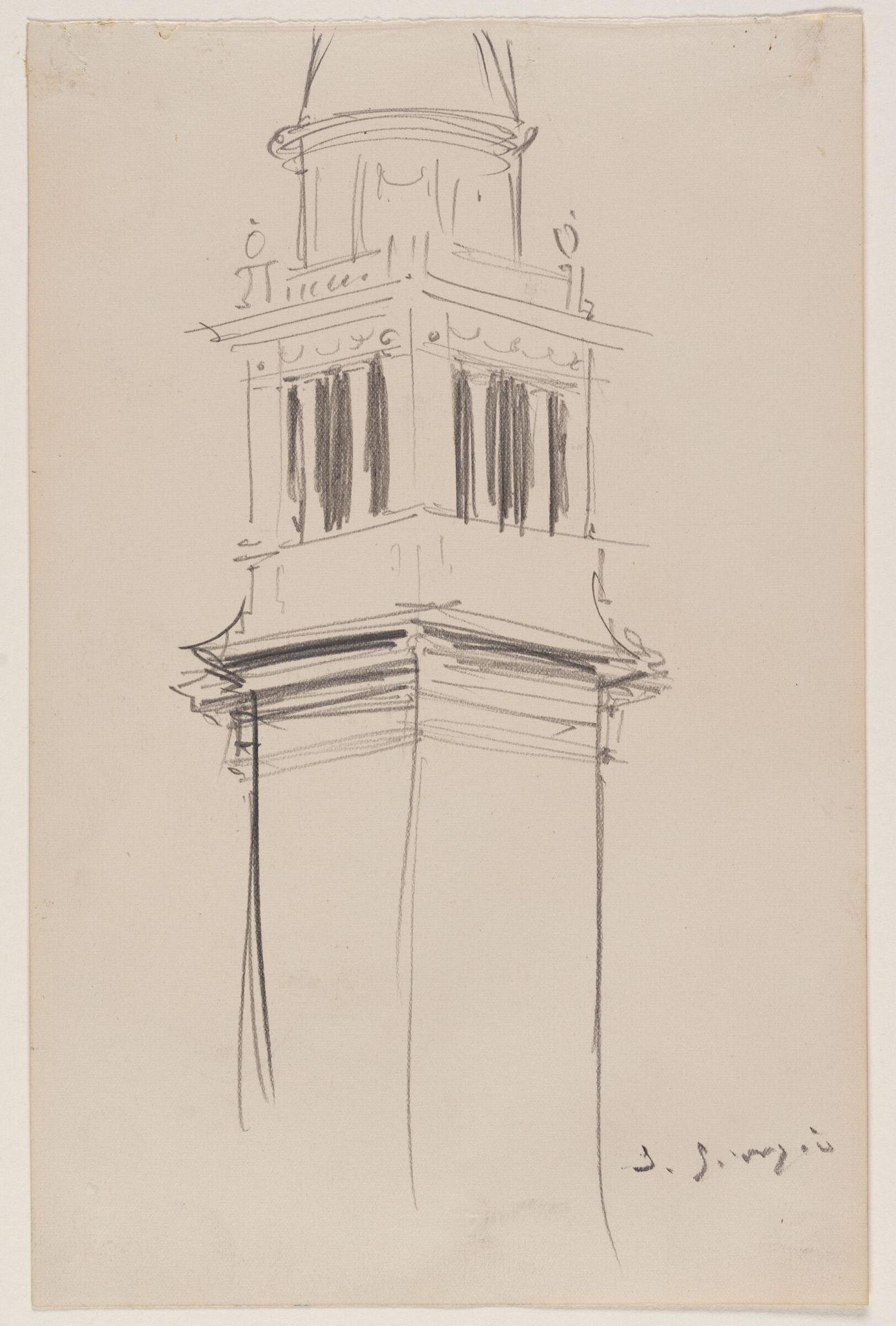 Campanile of San Giorgio Maggiore, Venice by John Singer Sargent