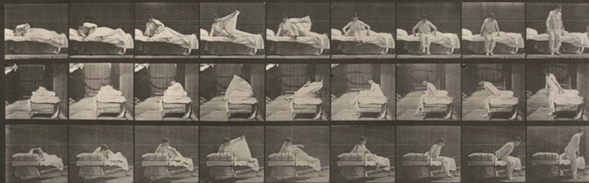 Plate Number 265. Getting out of bed by Eadweard Muybridge