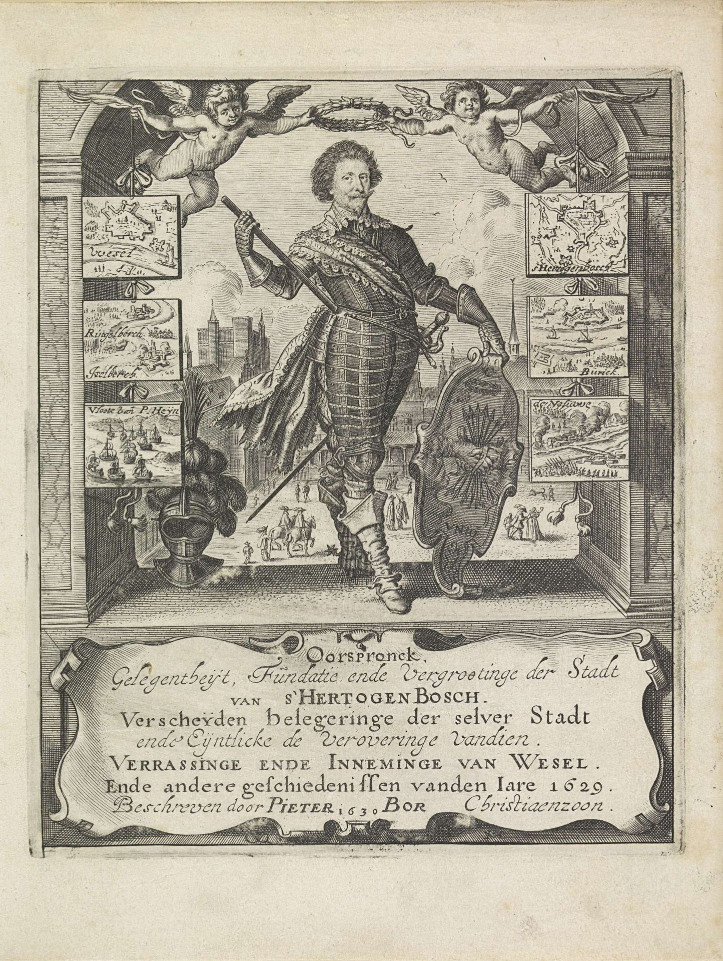 Portret van Frederik Hendrik, prins van Oranje by Crispijn van den Queborn