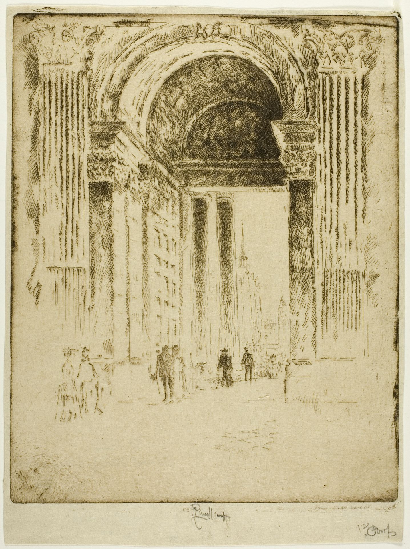 West Door, St. Paul's by Joseph Pennell