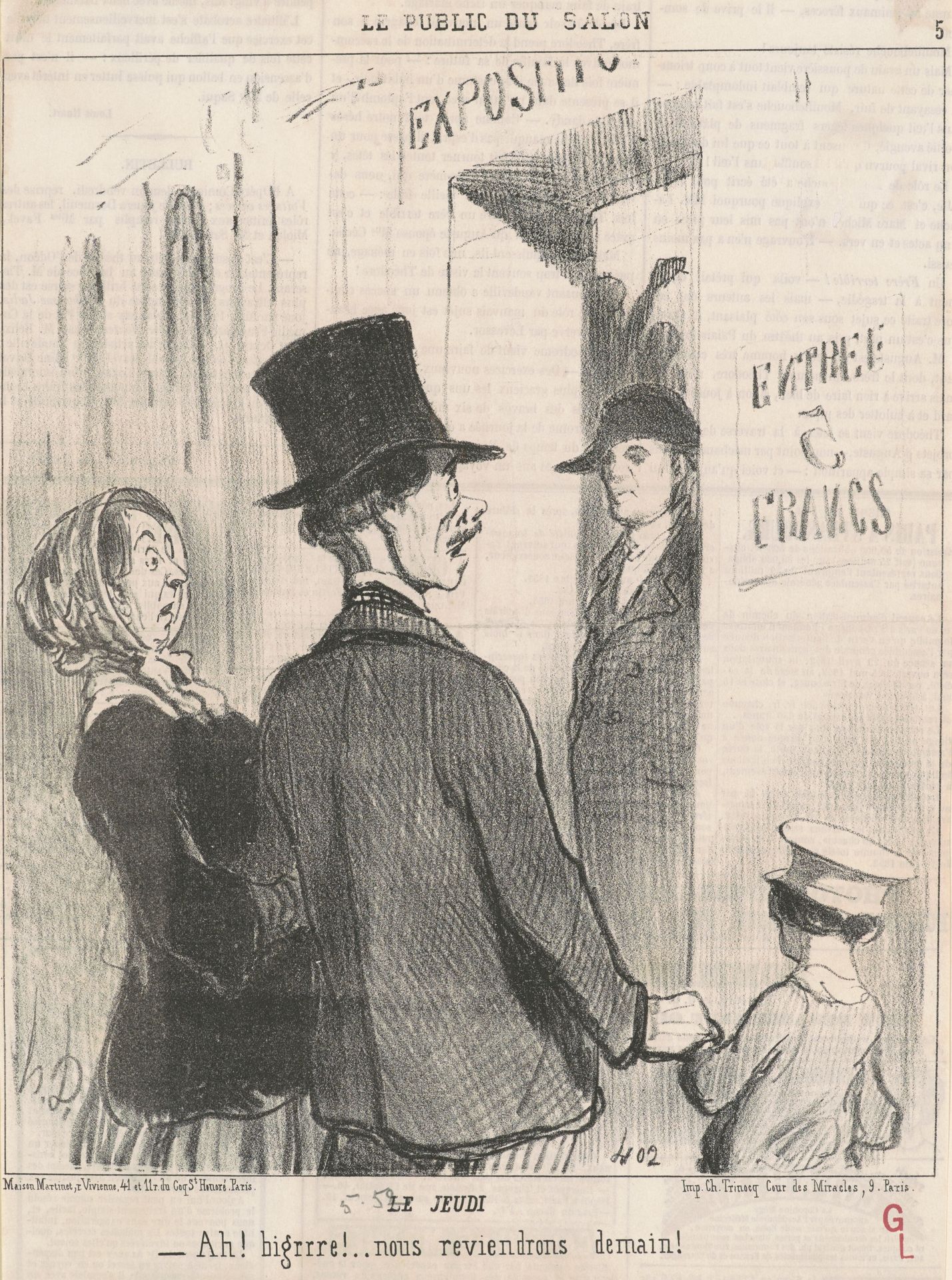 Le jeudi by Honoré Daumier