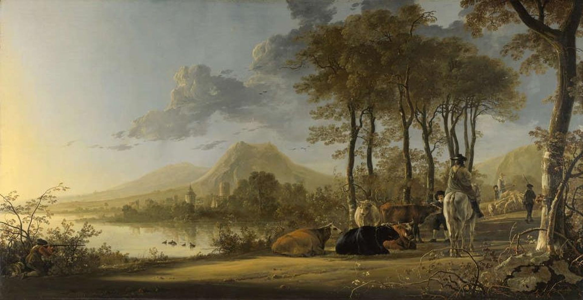River Landscape with Horseman and Peasants by Aelbert Cuyp