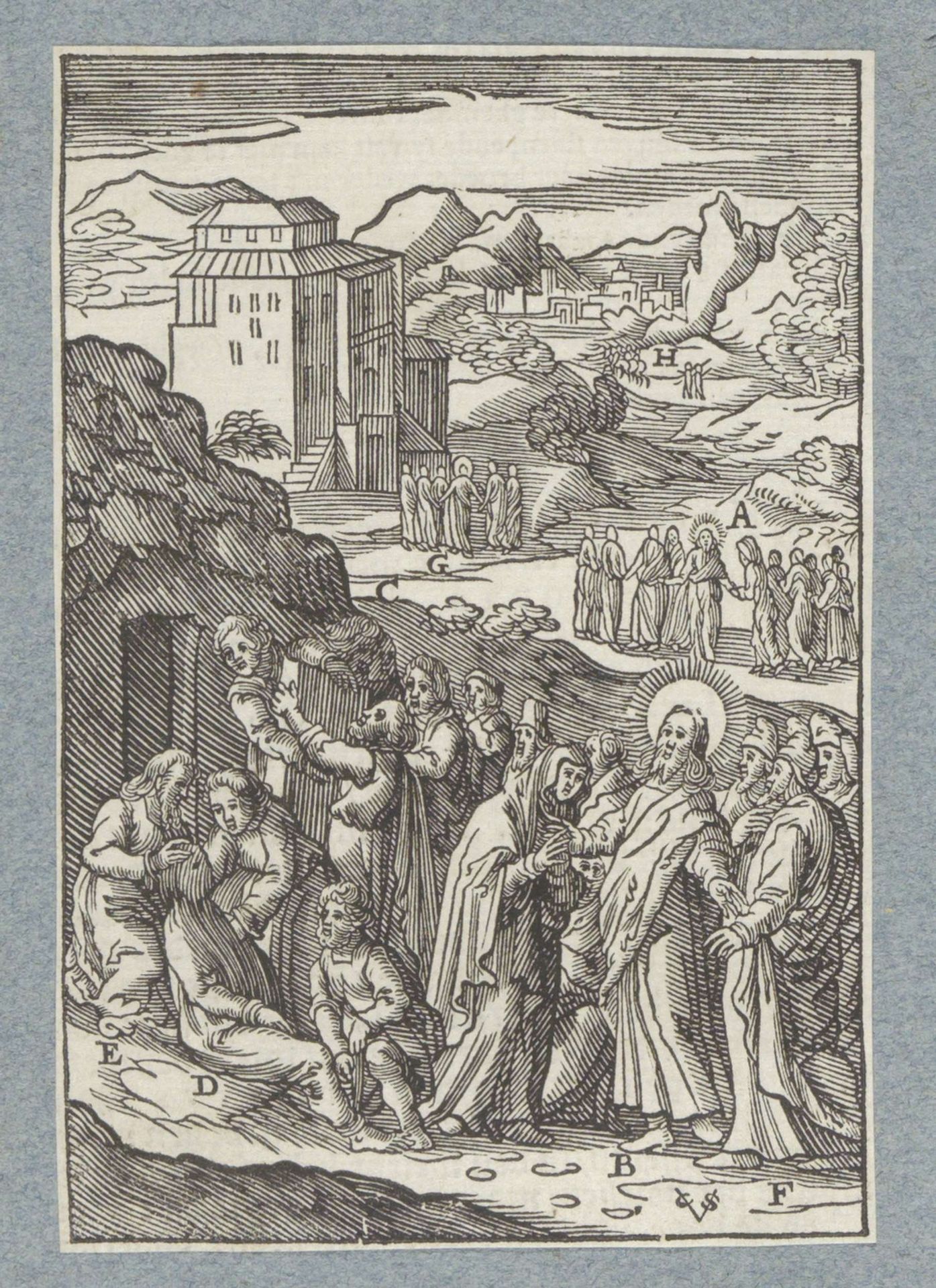 Opwekking van Lazarus by Christoffel van (II) Sichem
