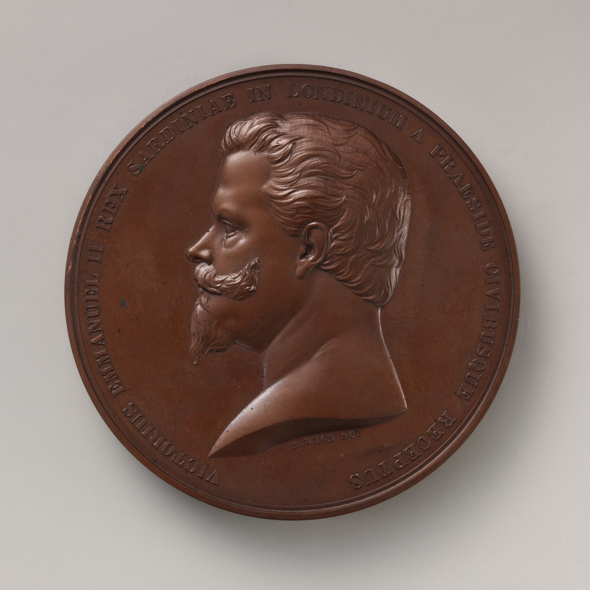 To Commemorate the Reception by the City of London of King Victor Emanuel, of Sardinia, December 4, 1855 by Benjamin Wyon