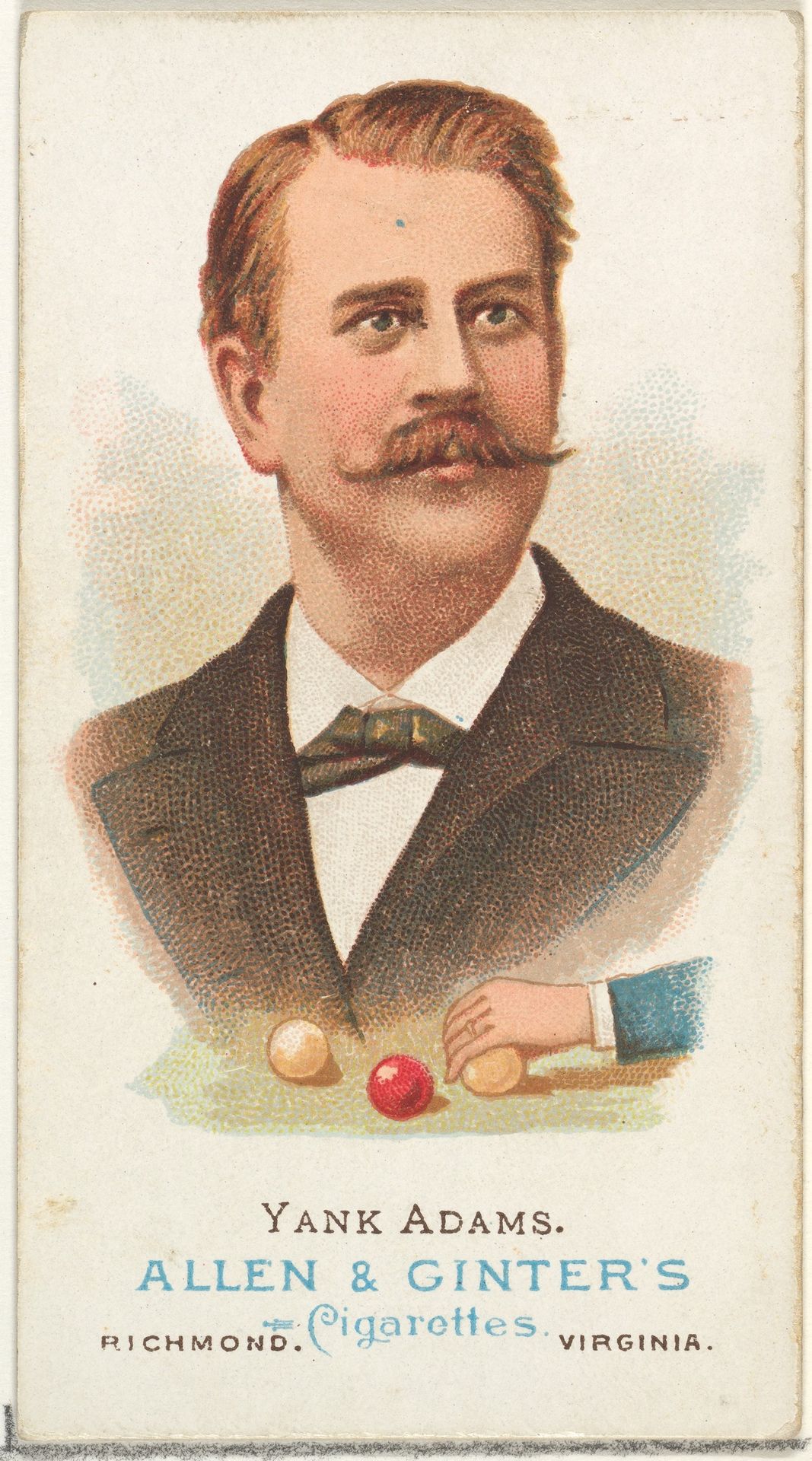 Frank B. "Yank" Adams, Billiard Player, from World's Champions, Series 1 (N28) for Allen & Ginter Cigarettes by Allen & Ginter