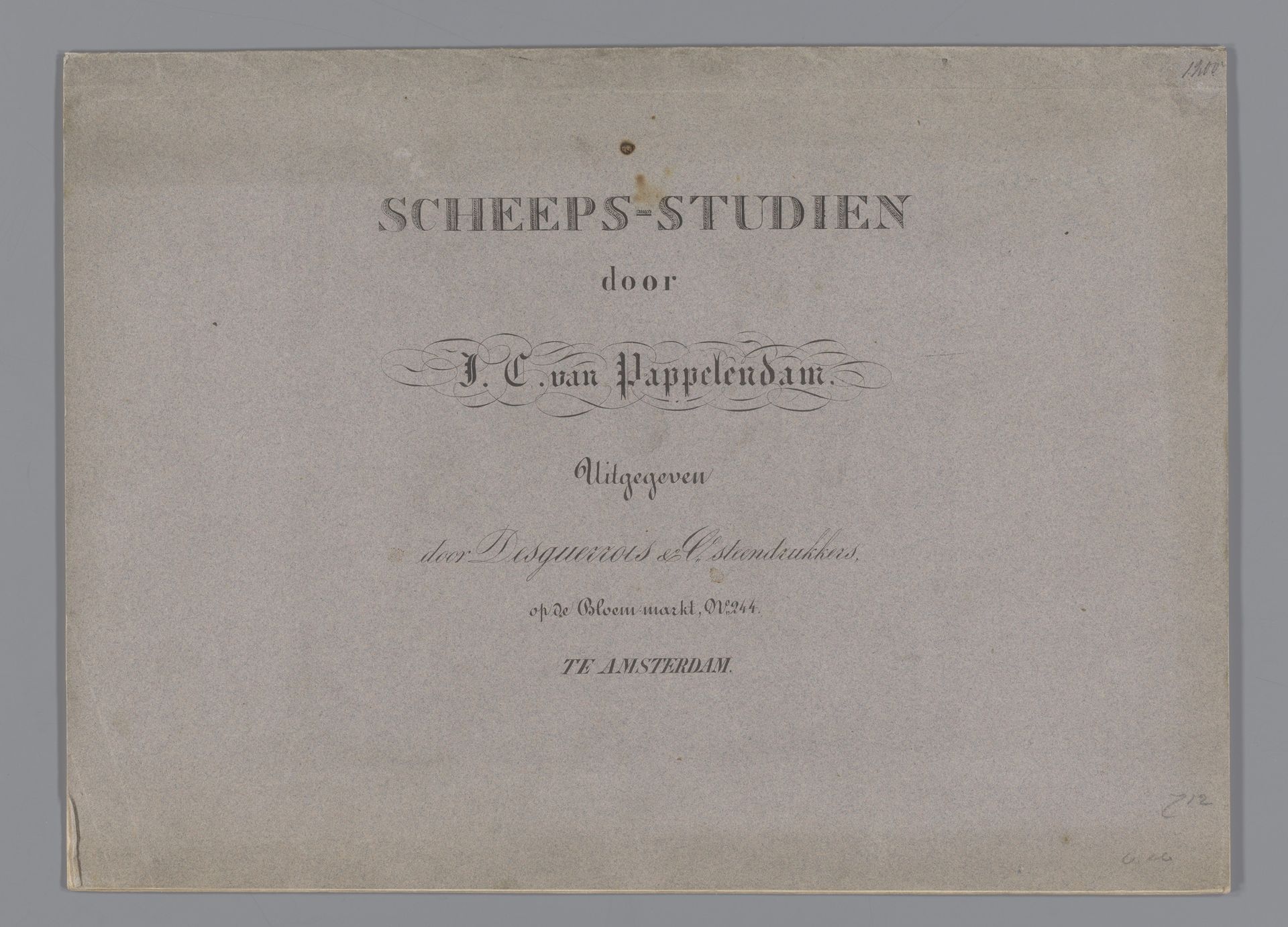 Prentalbum met serie schepen by Johannes Cornelis van Pappelendam