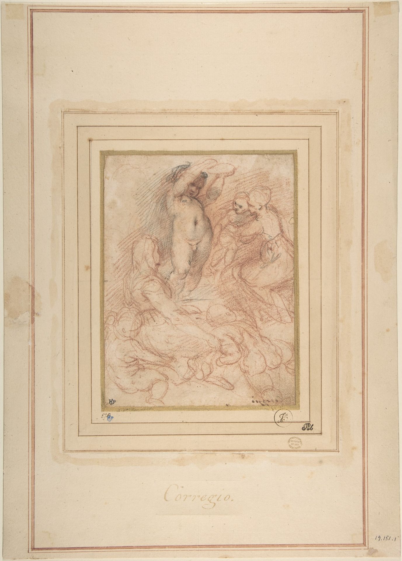Standing Nude Child Surrounded by Women and Children by Correggio