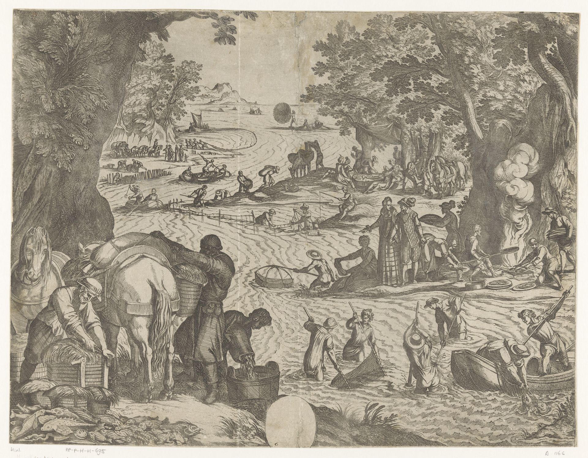 Landschap met vissers by Antonio Tempesta