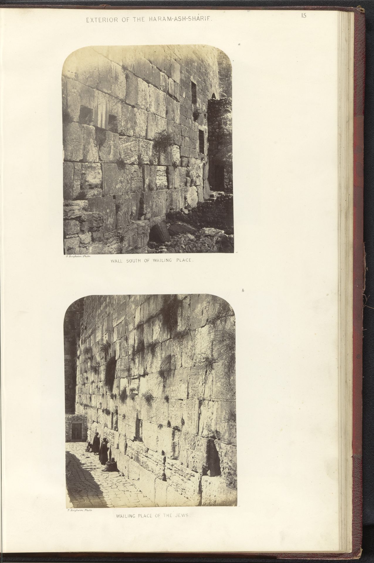 Twee gezichten op de Klaagmuur in Jeruzalem by Peter Bergheim