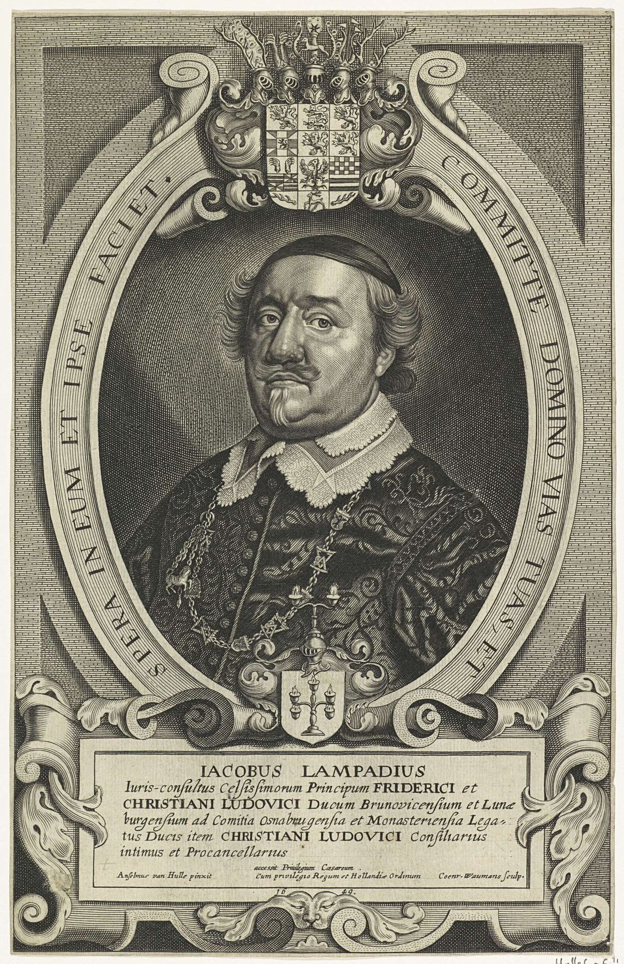 Portret van Jacob Lampadius by Coenraet Waumans