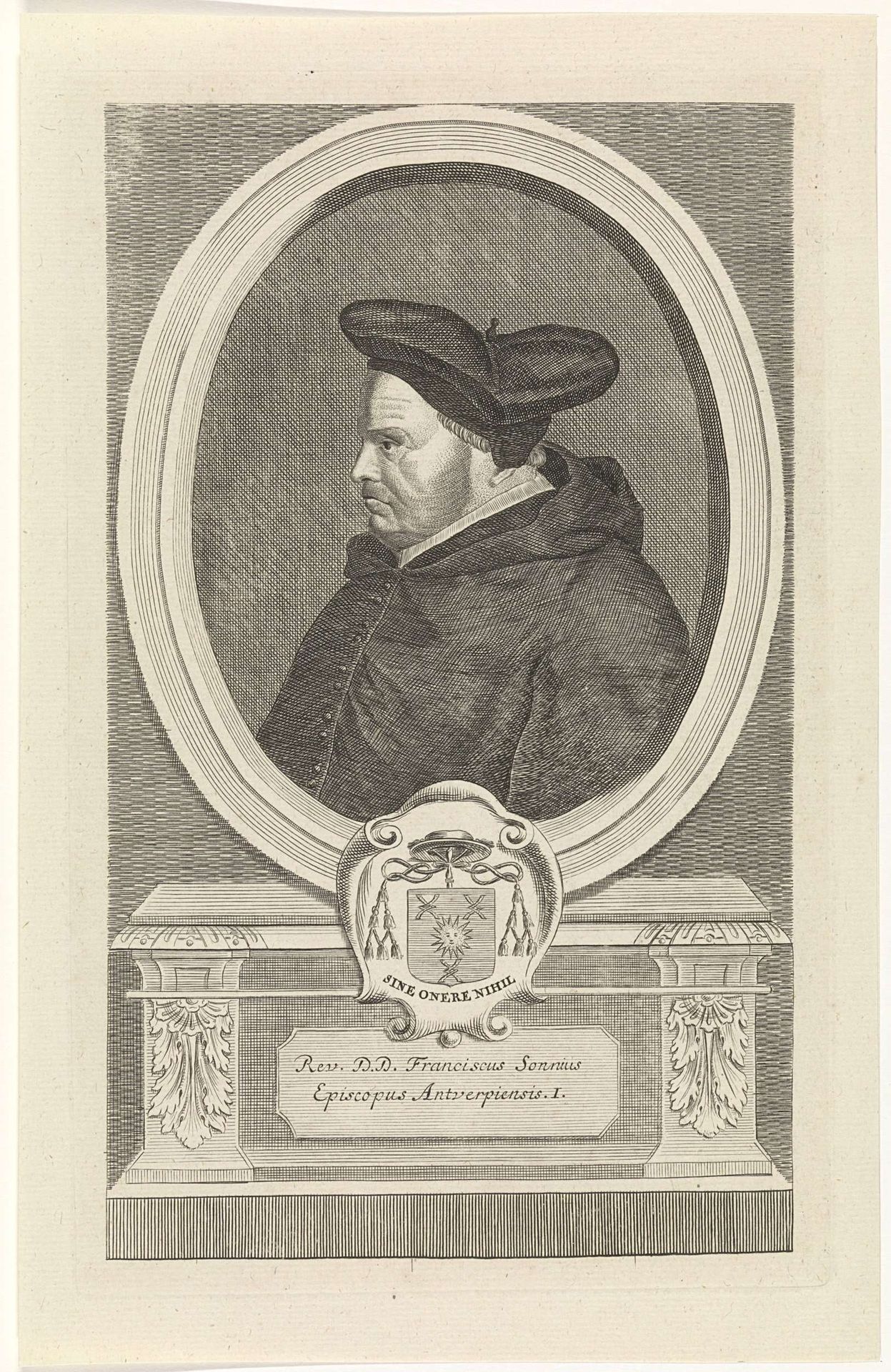 Portret van Franciscus Sonnius by Jan Baptist Jongelinx