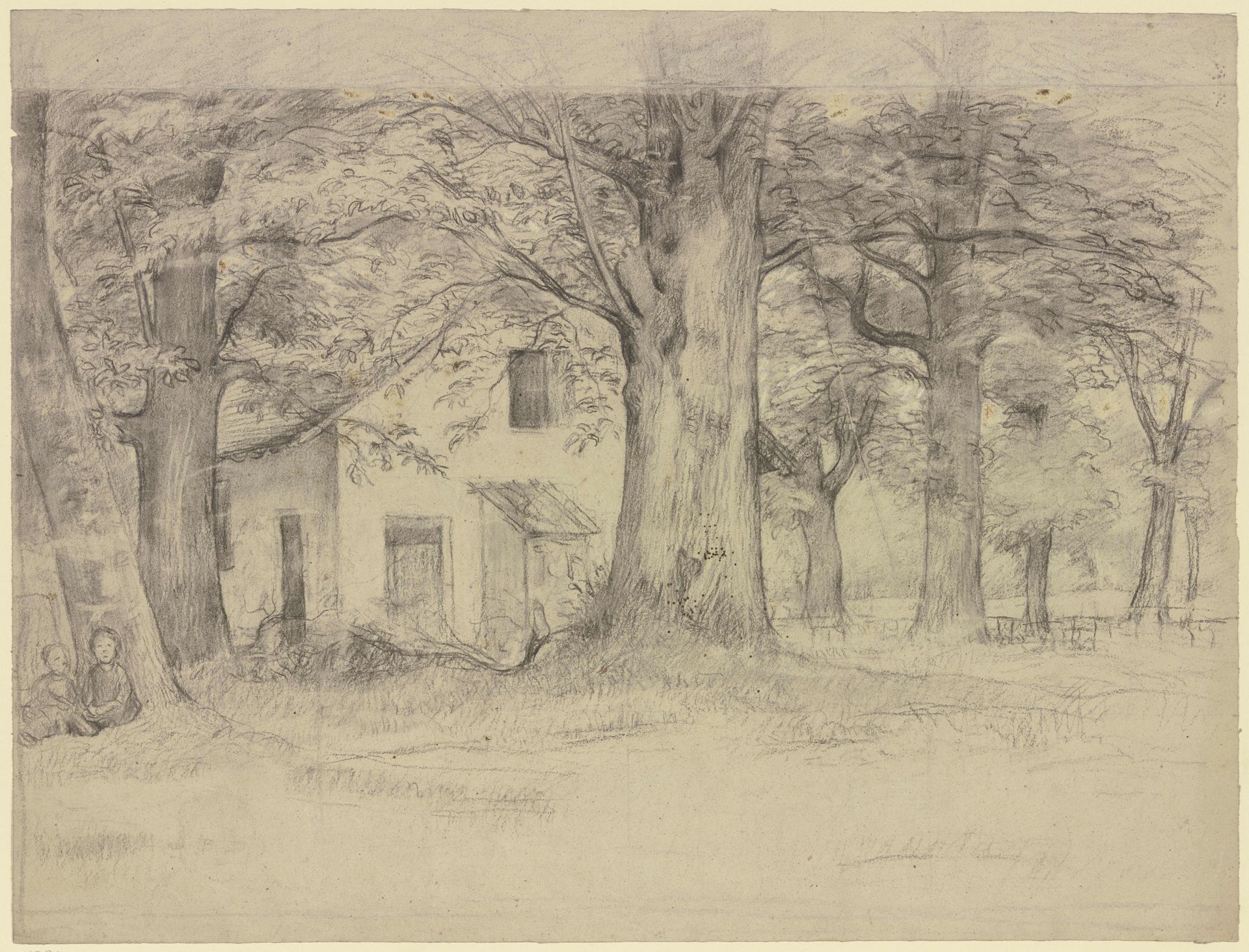 House behind trees by Otto Scholderer