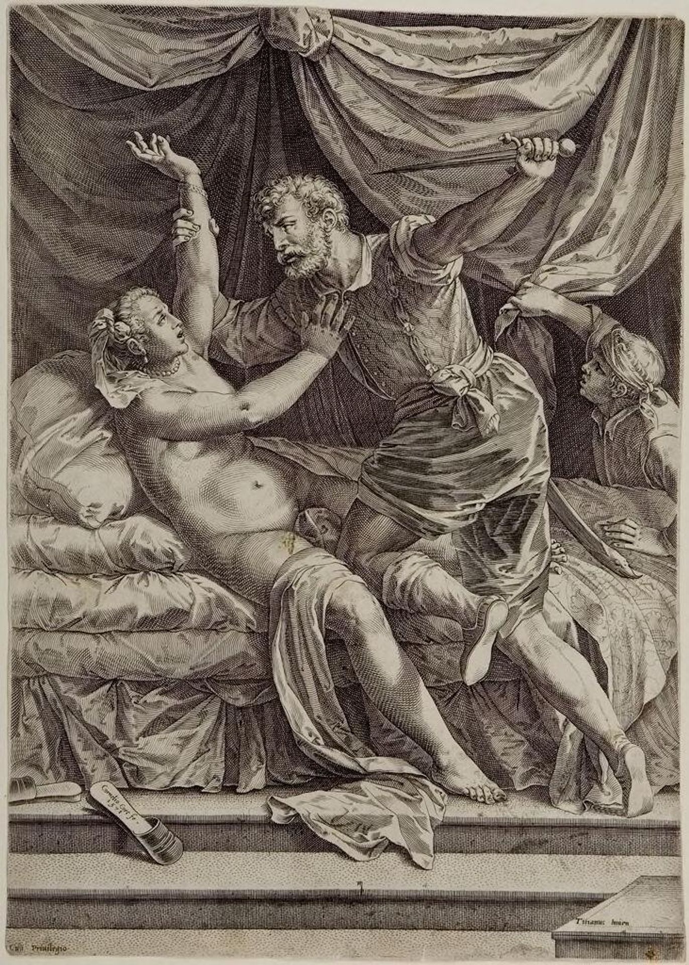 Tarquin and Lucretia by Cornelis Cort